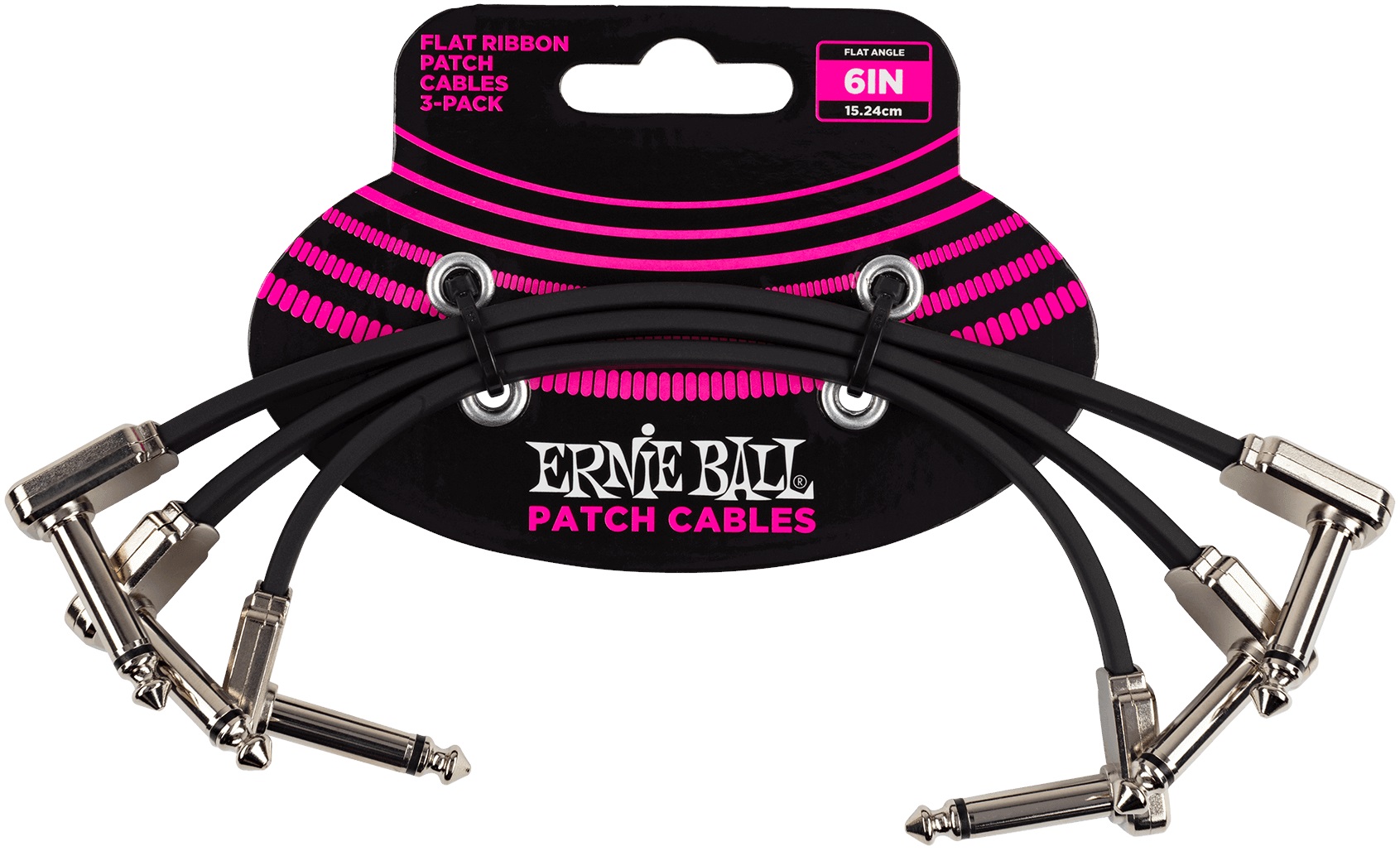 Levně Ernie Ball 6” Flat Ribbon Patch Cable 3-Pack
