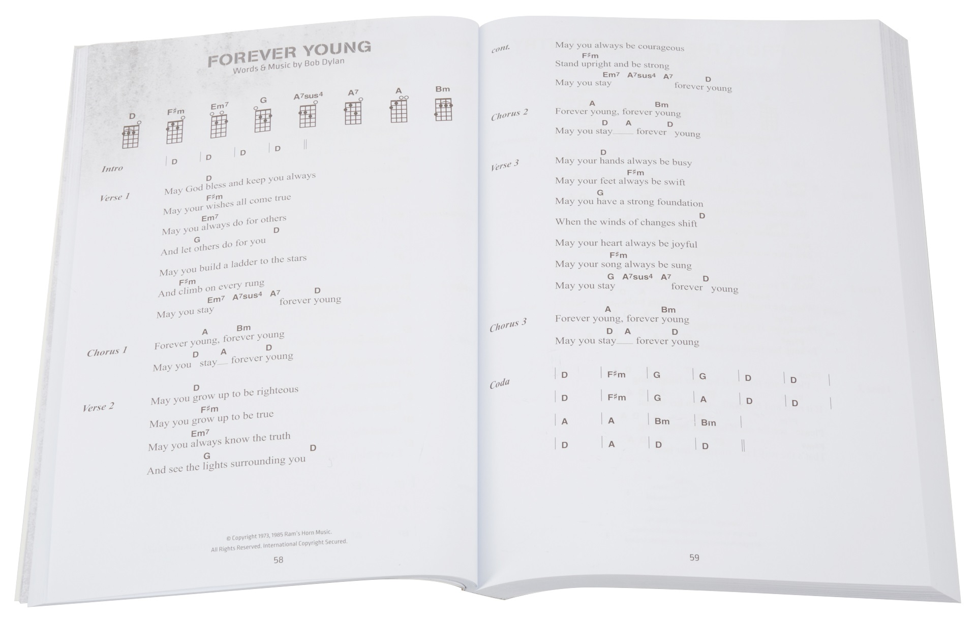 MS Bob Dylan Ukulele Chord Songbook (obrázek 4)