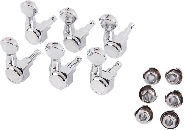 Levně Fender Locking Tuning Machines, Vintage Buttons, Polished Chrome