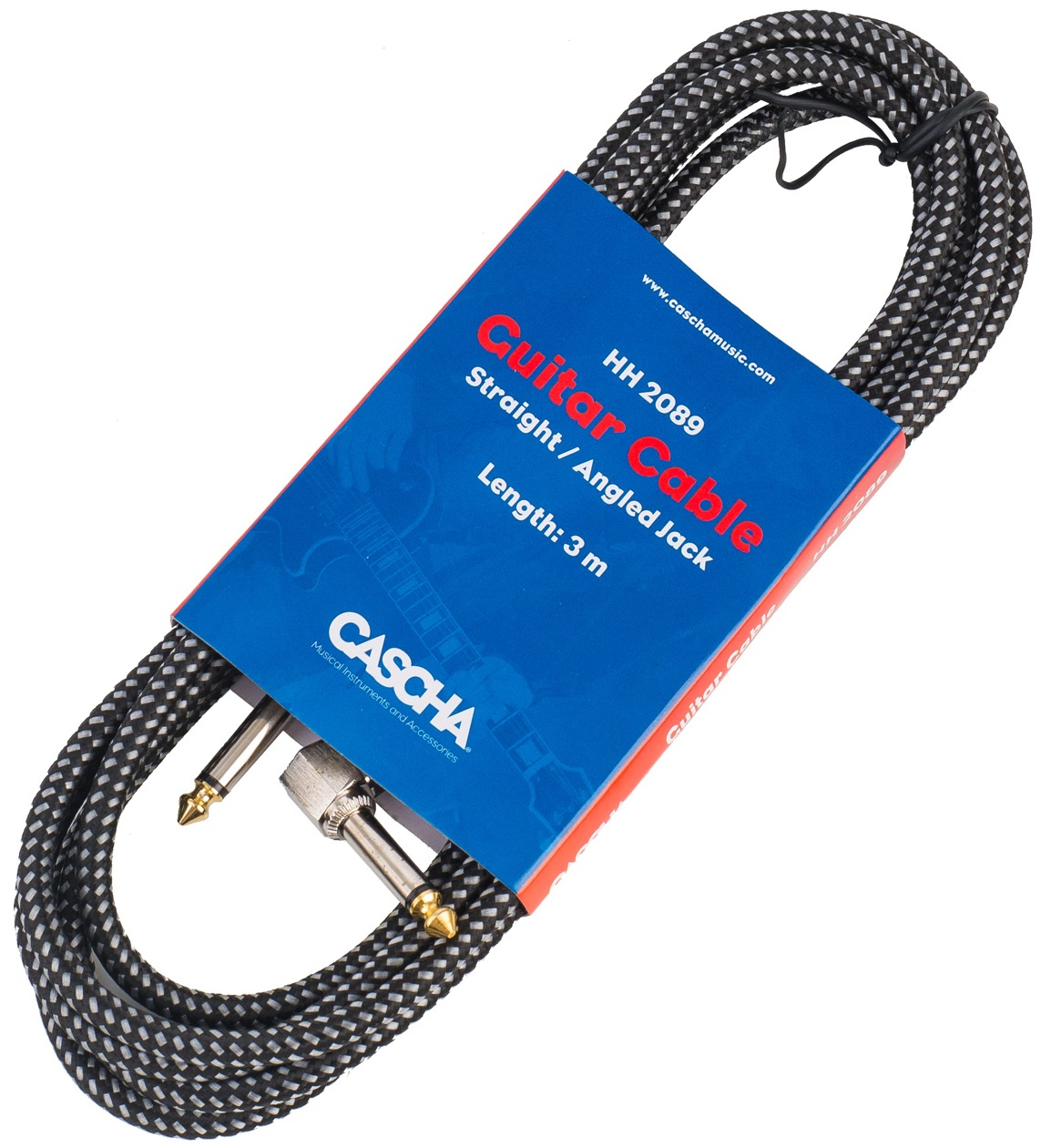 Cascha Guitar Cable 3 m Angled (obrázek 3)