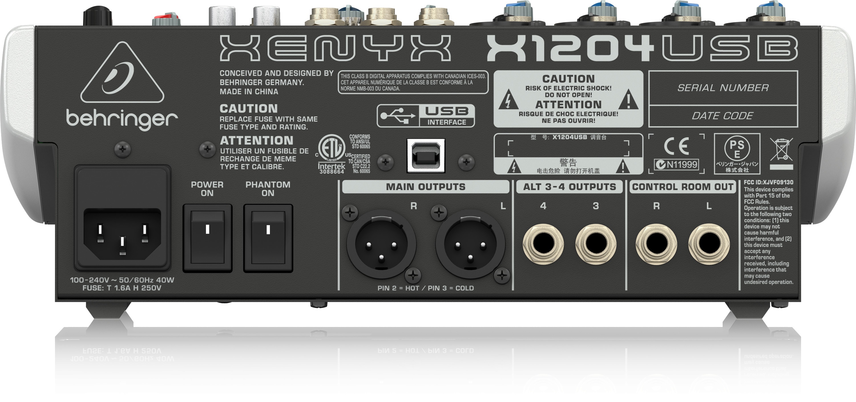 Behringer Xenyx X1204USB (obrázek 3)