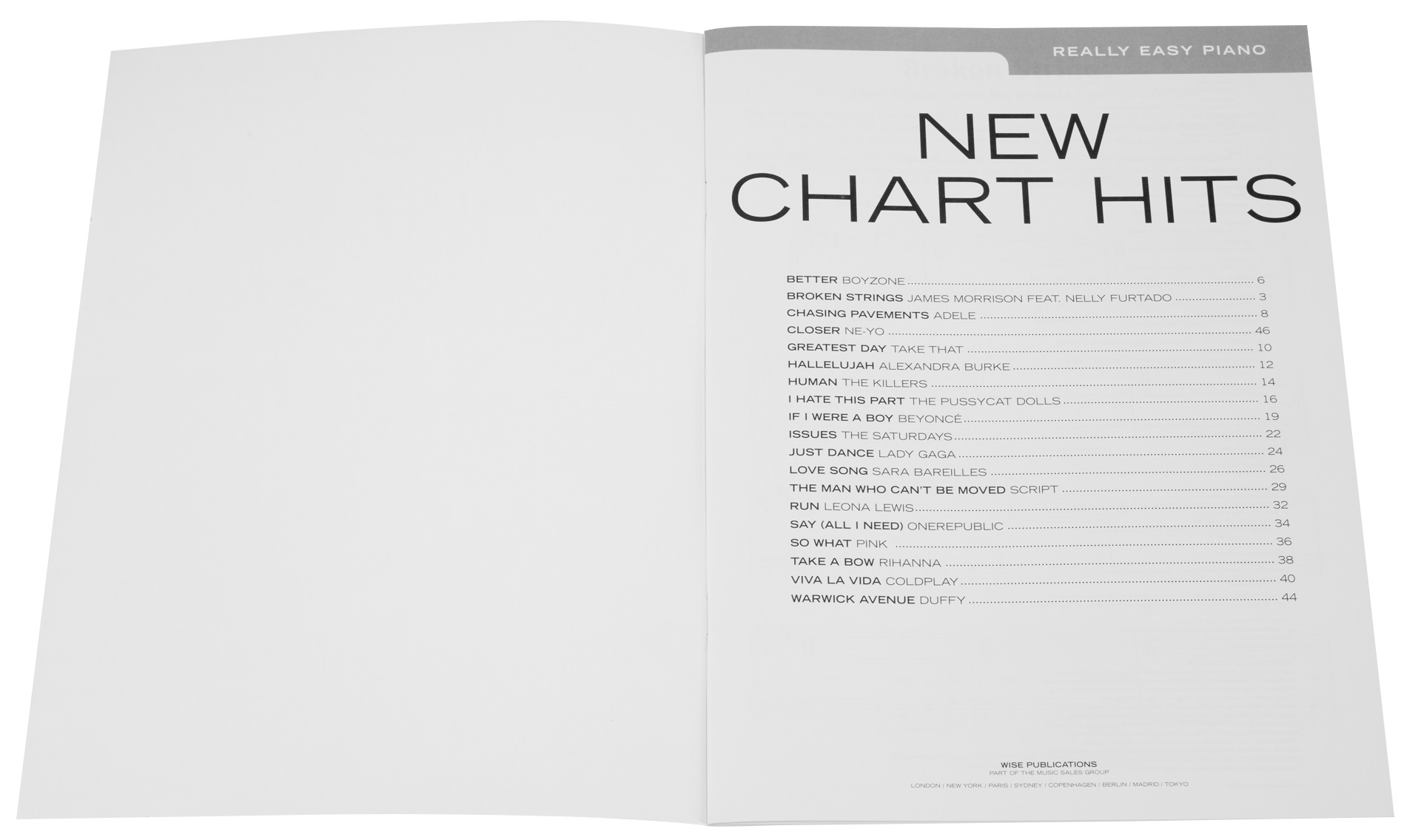 MS Really Easy Piano: New Chart Hits (obrázek 3)