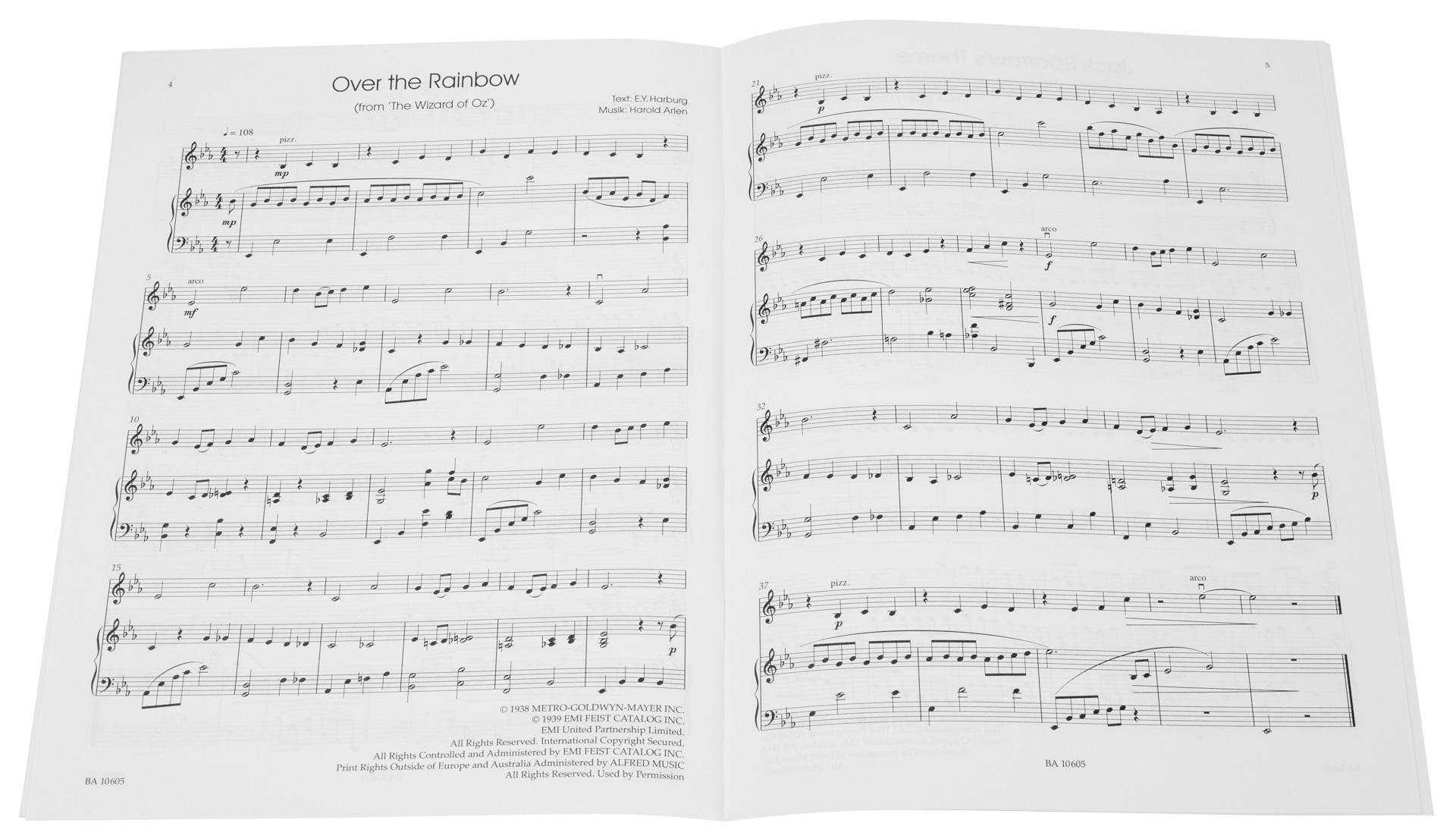 MS Popular Movie Hits for Violin and Piano (obrázek 4)