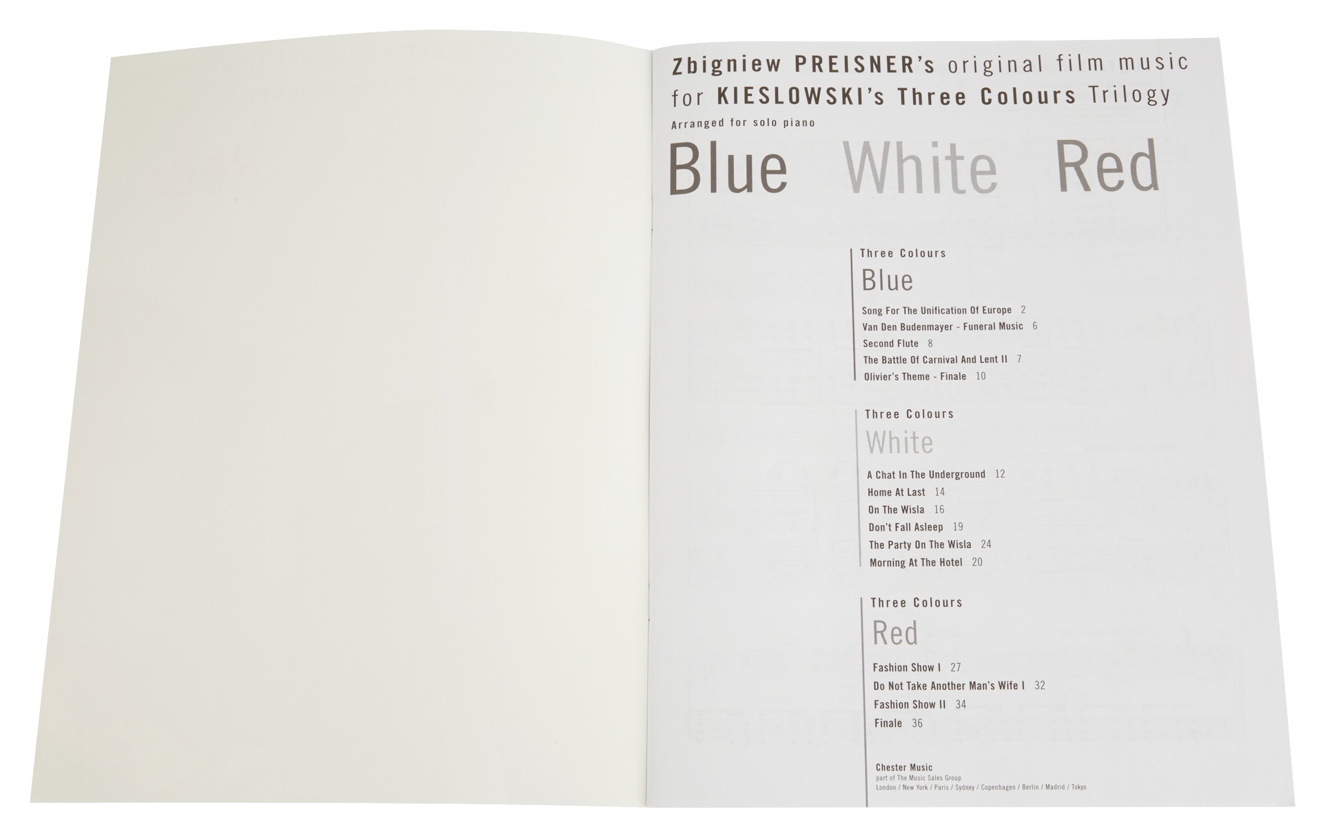 MS Zbigniew Preisner: Three Colours Trilogy (obrázek 3)