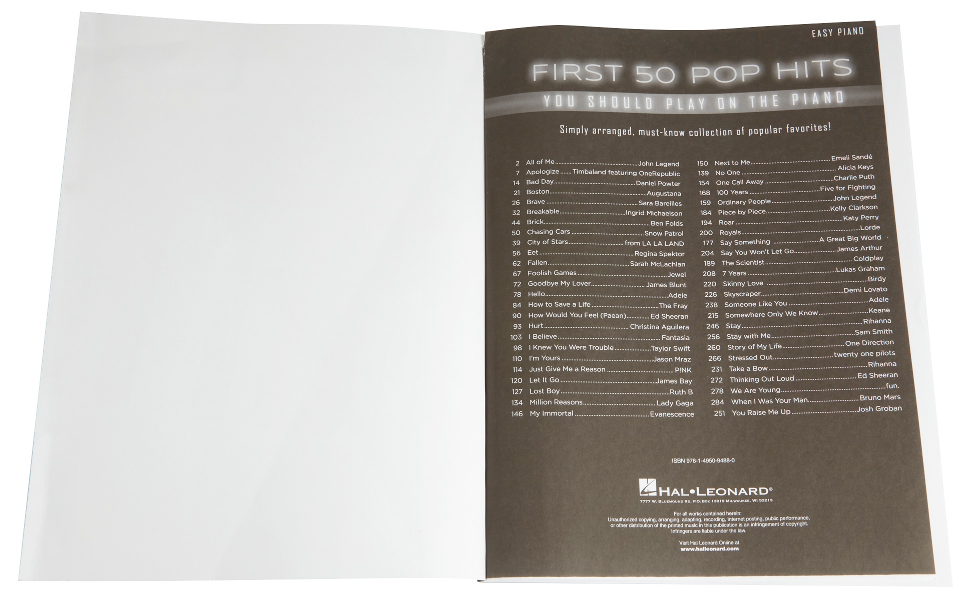 MS First 50 Pop Hits You Should Play On The Piano (obrázek 3)