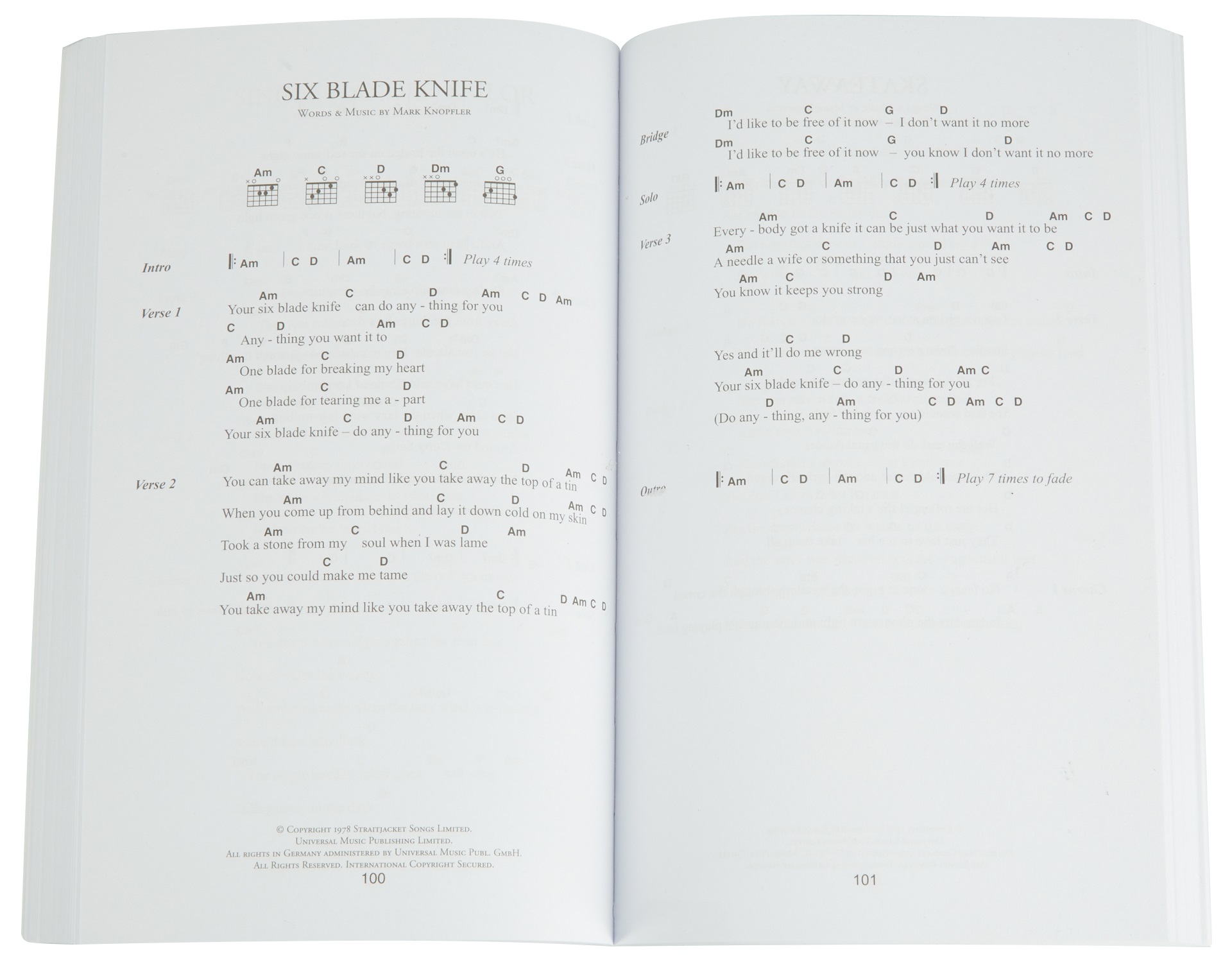 MS The Little Black Songbook: Dire Straits And Mark Knopfler (obrázek 4)