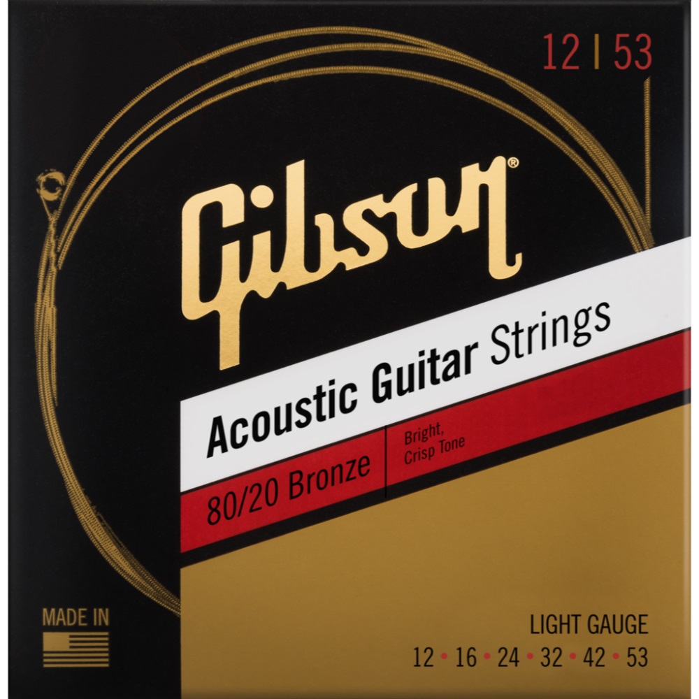 Levně Gibson 80/20 Bronze Acoustic Guitar Strings Light
