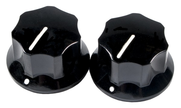 Levně Fender Pure Vintage 1965 Jaguar Skirted Knobs, Black