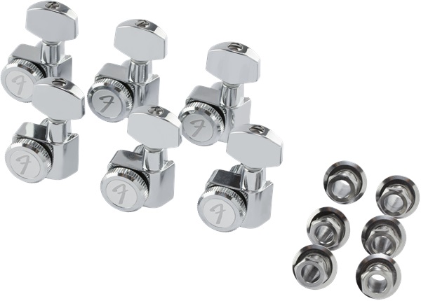 Levně Fender Locking Strat/Tele Tuning Machines Left-Handed, Polished Chrome