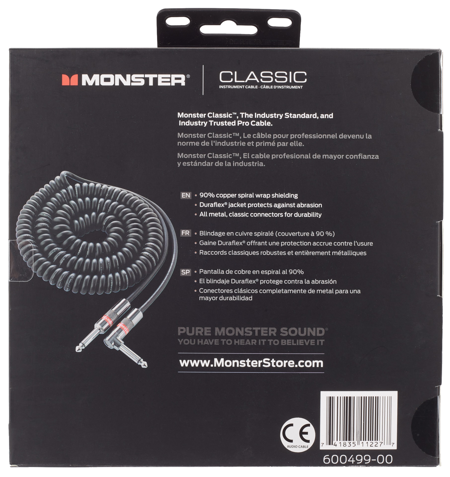 Monster Classic 21' Coil Instrument Cable Angled (obrázek 3)