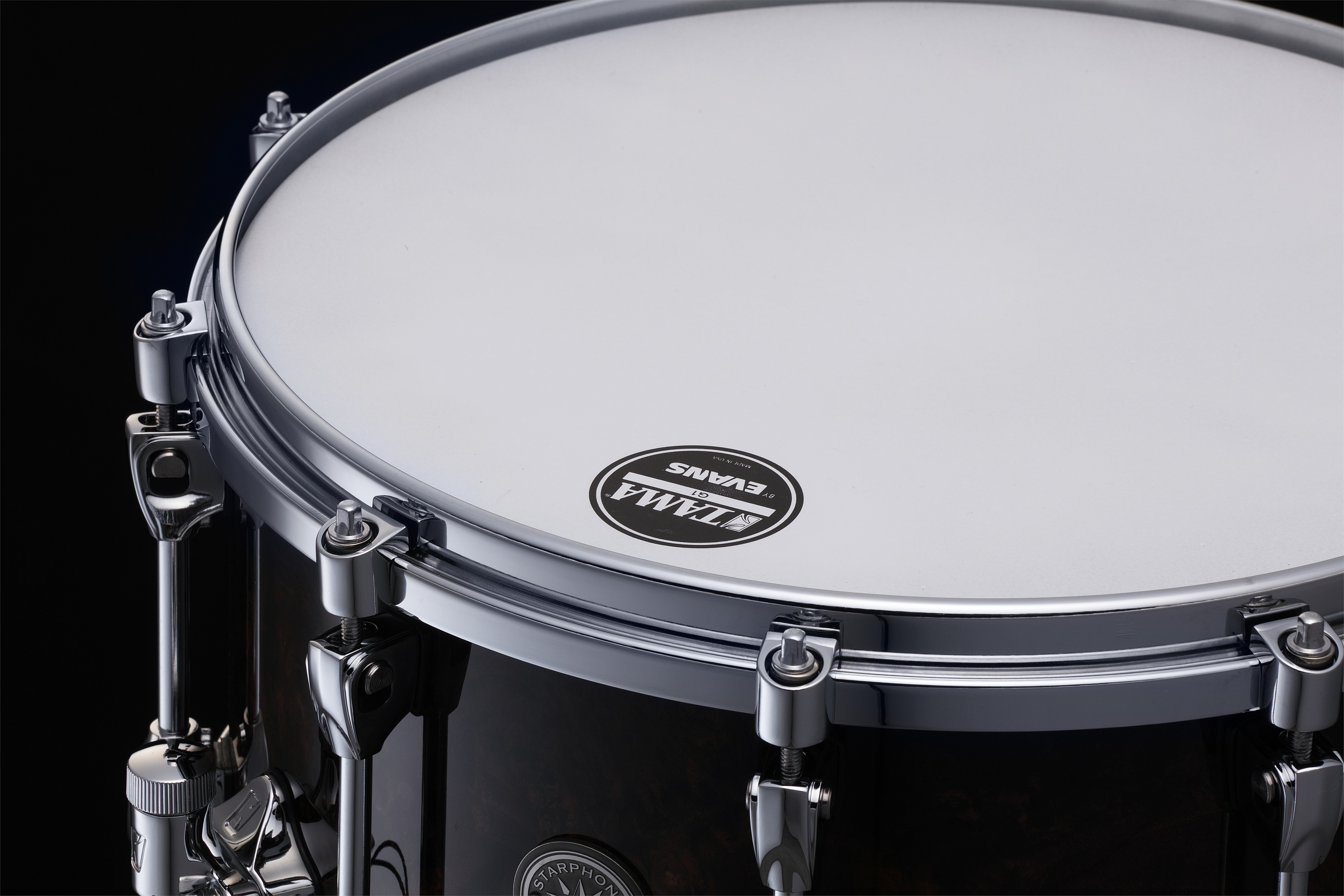 Tama 14" x 7" Starphonic American Gloss Black Walnut Burl (obrázek 4)