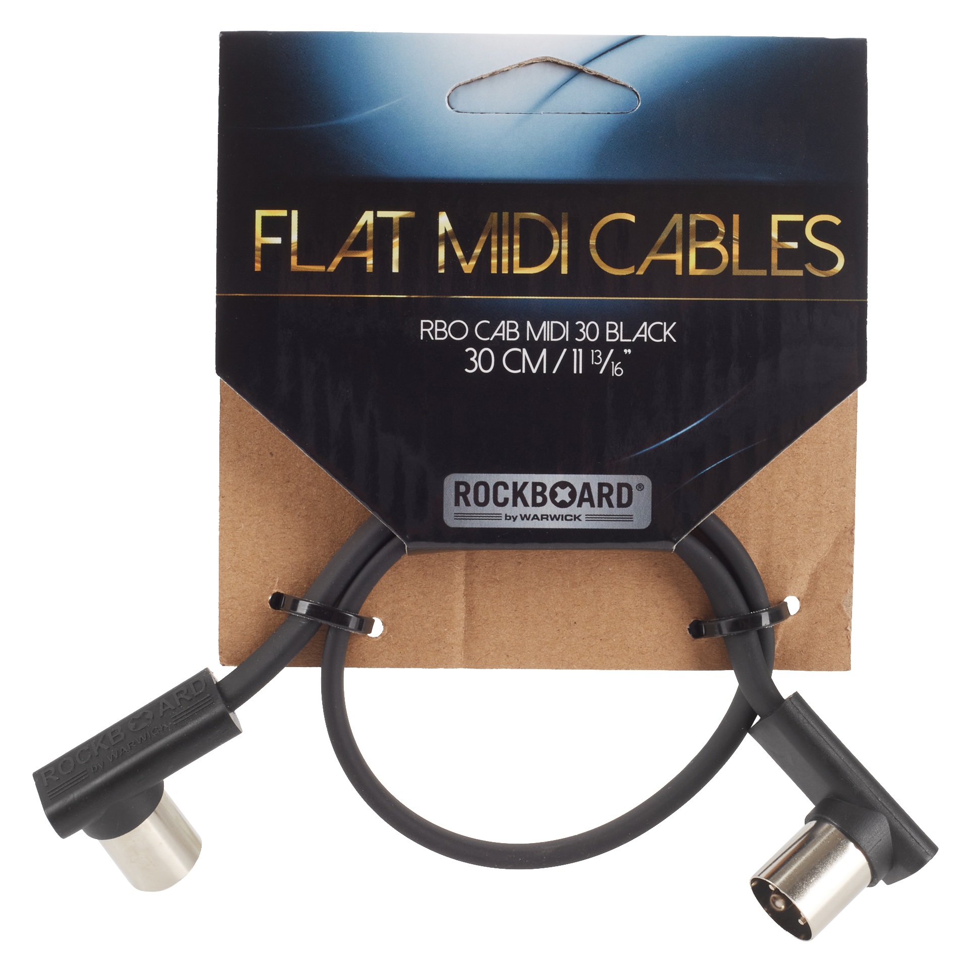 Levně Rockboard Flat MIDI Cable Black 30 cm
