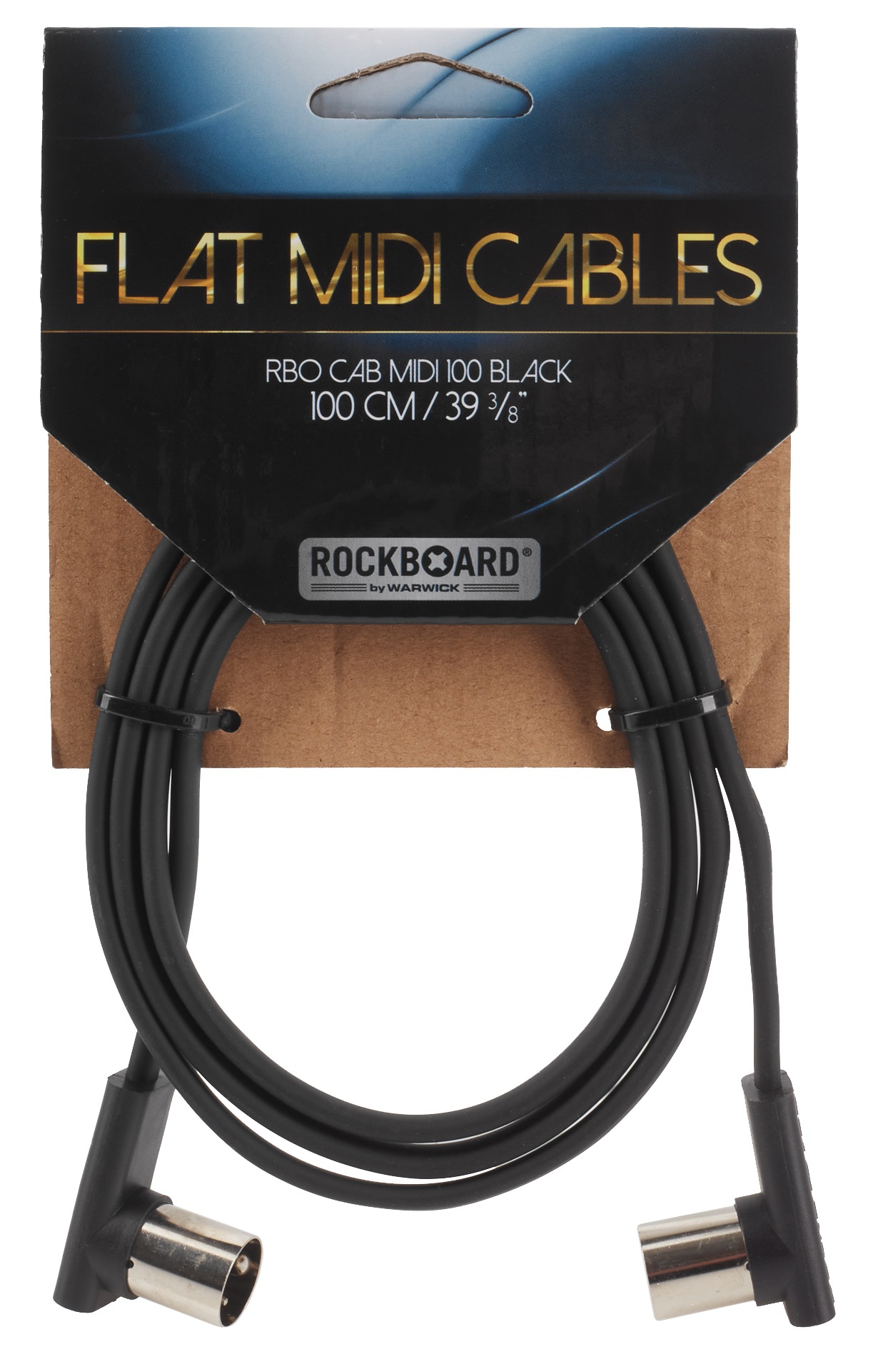 Levně Rockboard Flat MIDI Cable Black 100 cm