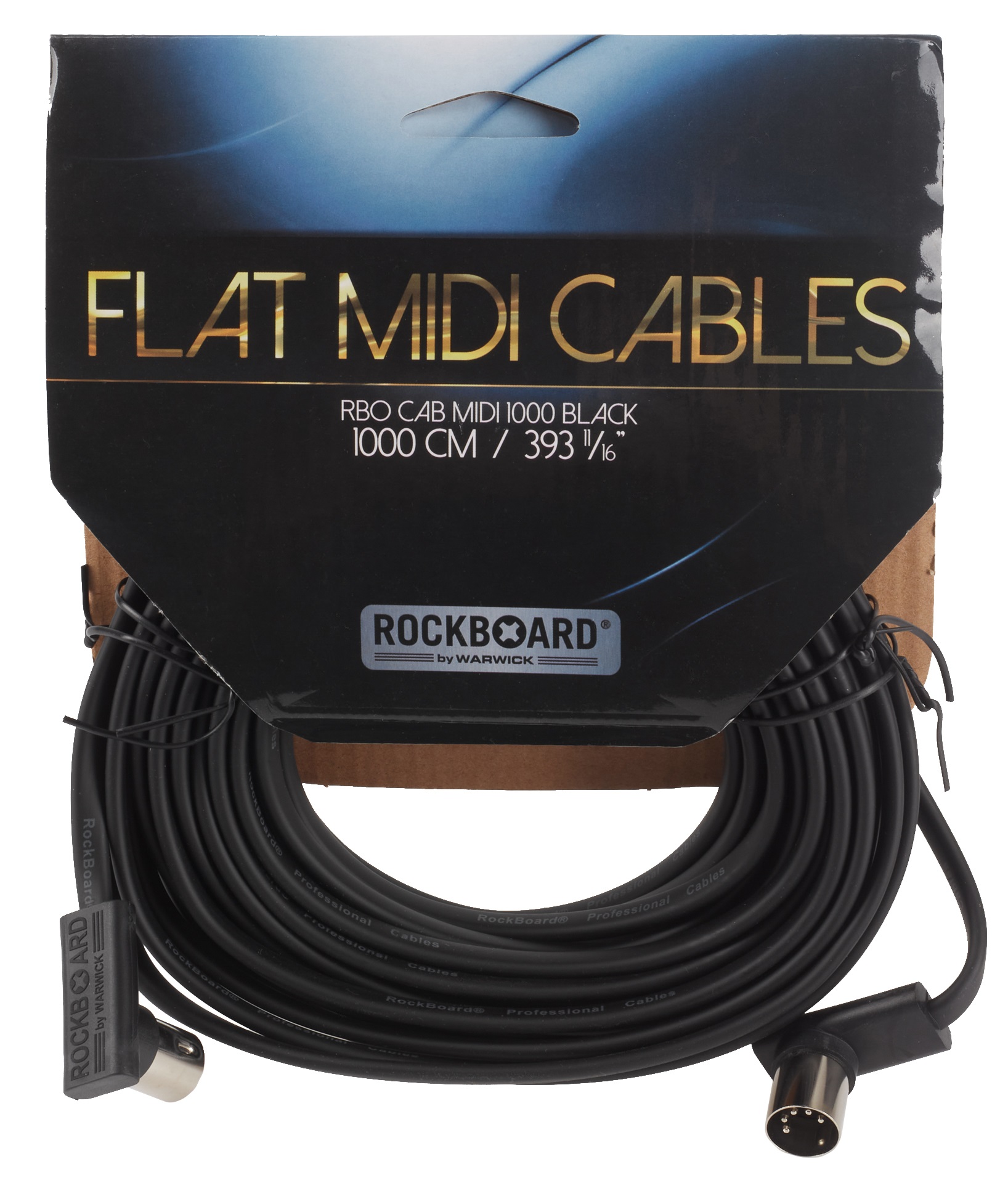 Levně Rockboard Flat MIDI Cable Black 1000 cm