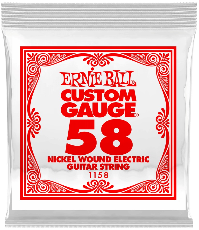 Ernie Ball 1158 Nickel Wound Single .058