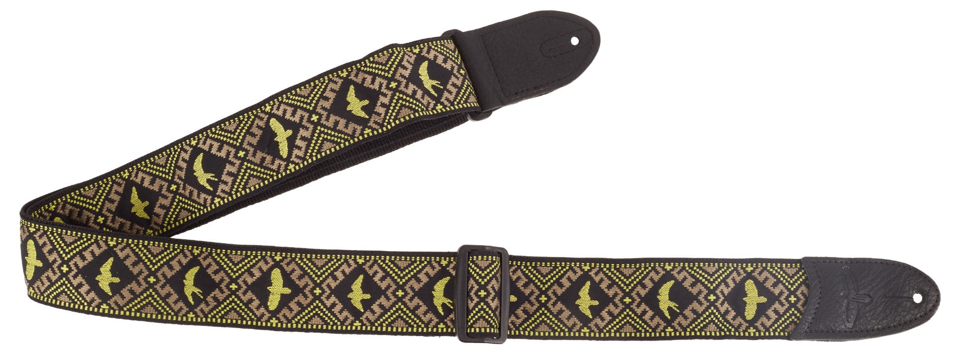 PRS Jacquard Hootenanny Guitar Strap, Yellow & Black Birds (obrázek 3)