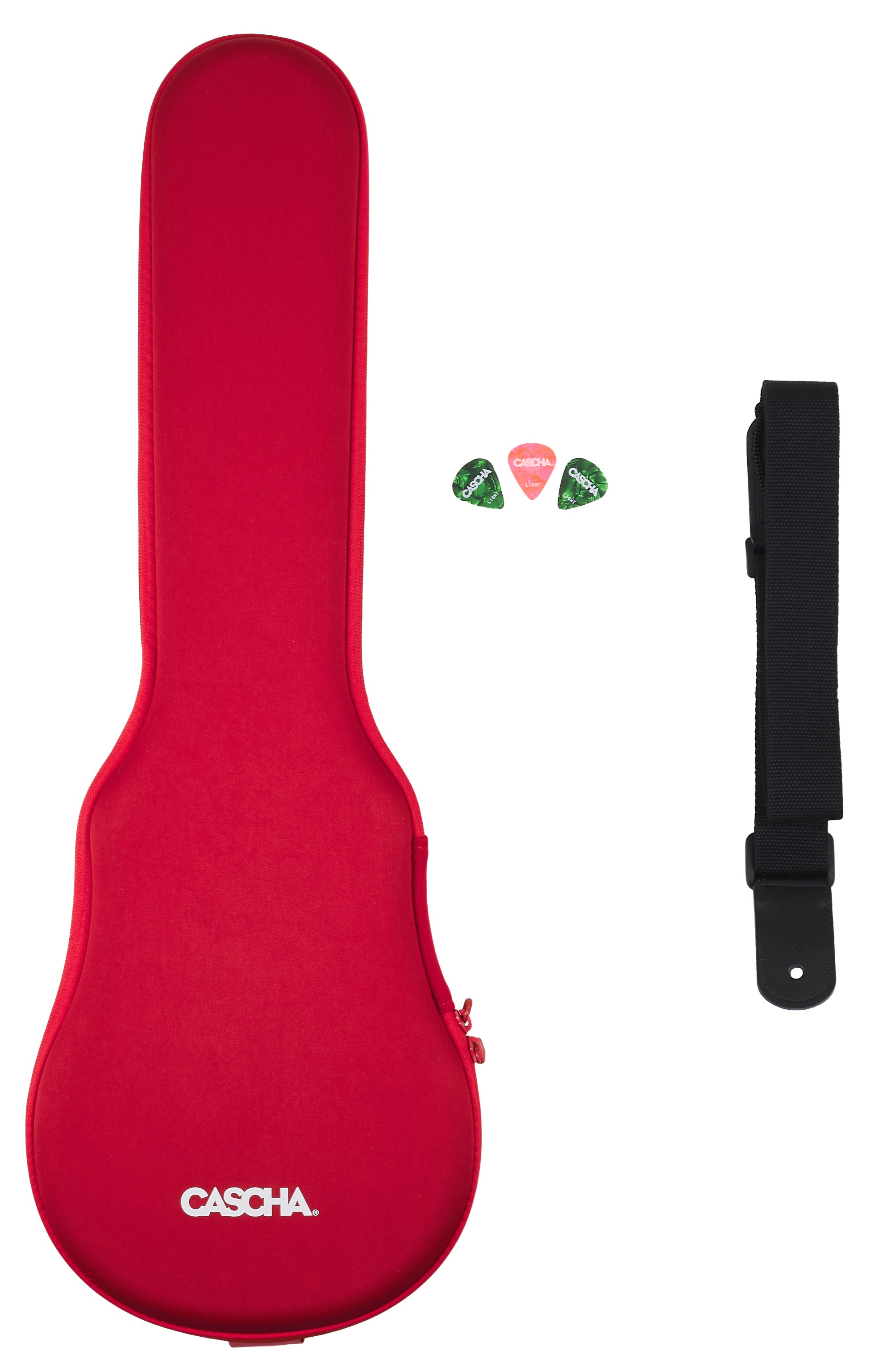 Cascha HH 2280 Carbon Fibre Ukulele Set Red (obrázek 10)
