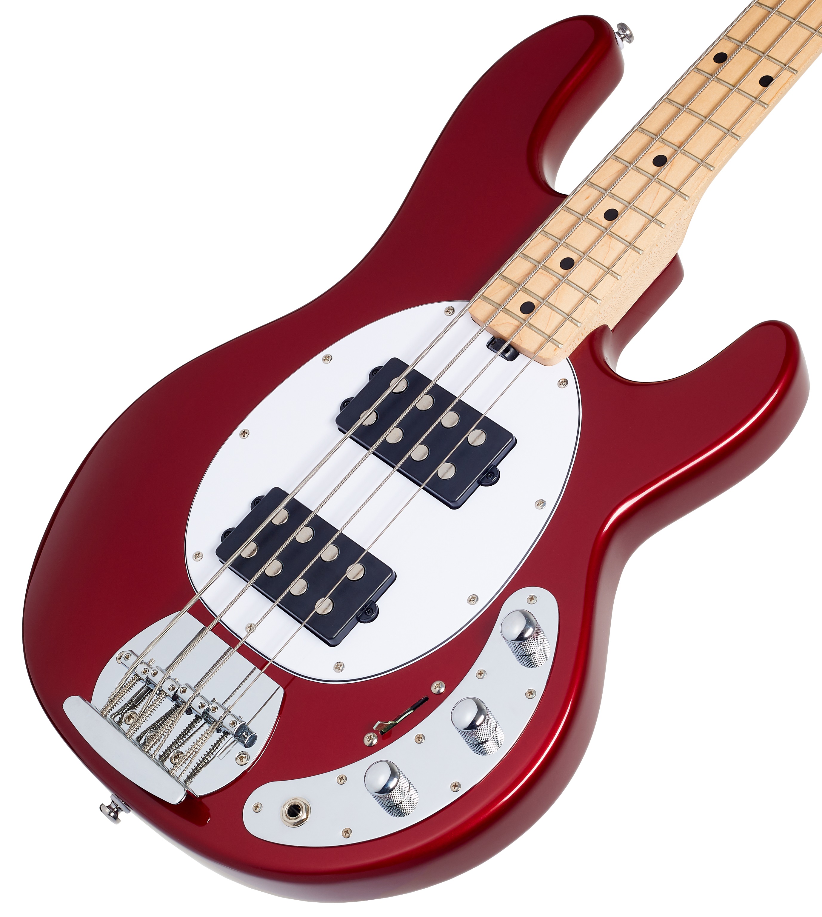 Sterling by Music Man SUB StingRay HH MN Candy Apple Red (obrázek 3)
