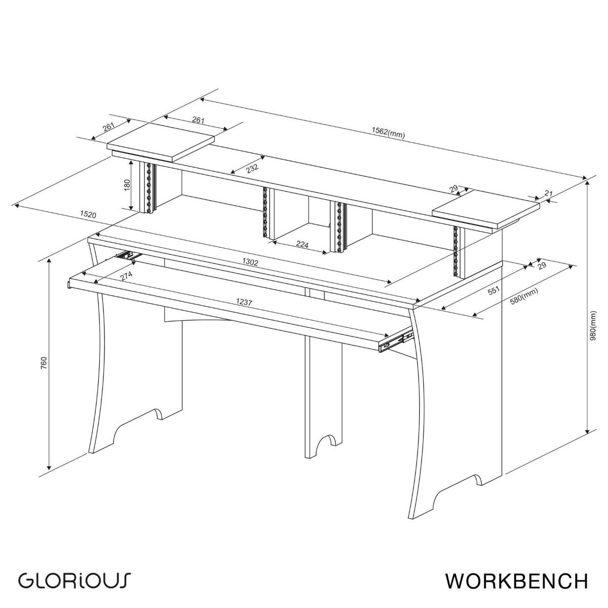 Glorious Workbench BK (obrázek 4)