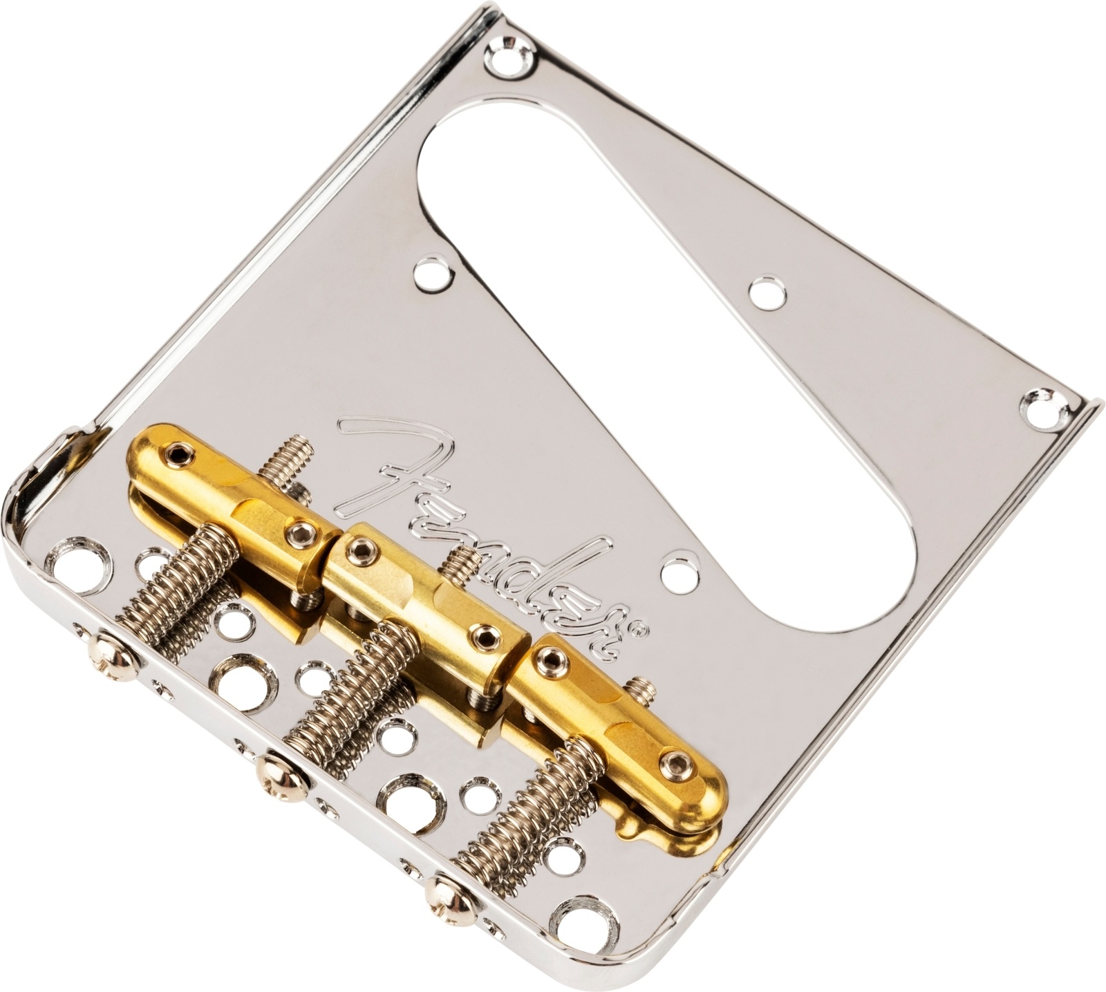 Levně Fender 3-Saddle Top-Load/String-Through Tele Bridge with Compensated B