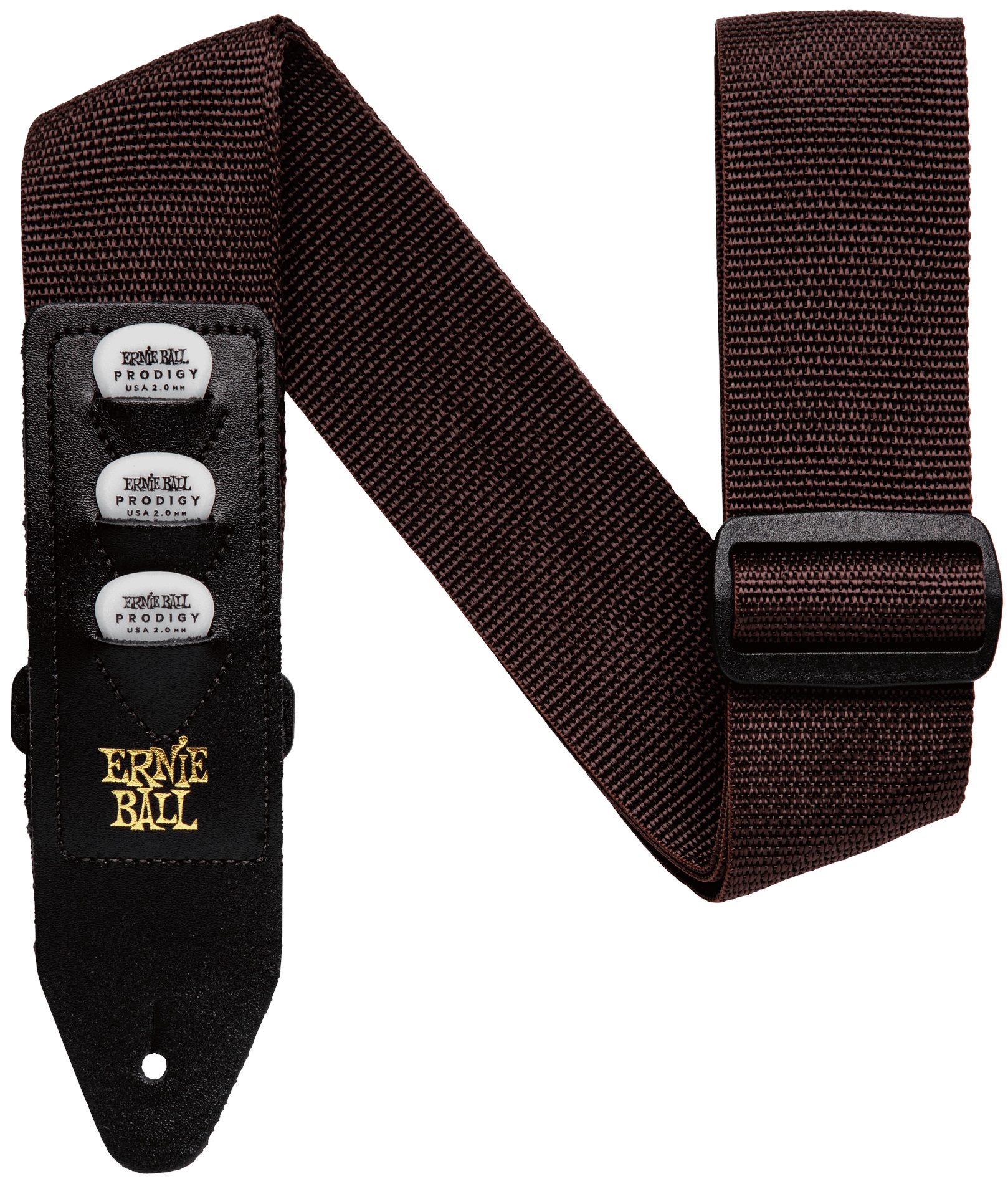 Levně Ernie Ball Pickholder Strap - Brown