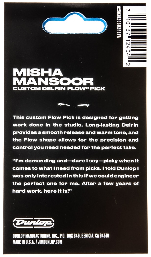 Dunlop Misha Mansoor Custom Delrin Flow Picks Studio .73 mm (obrázek 5)