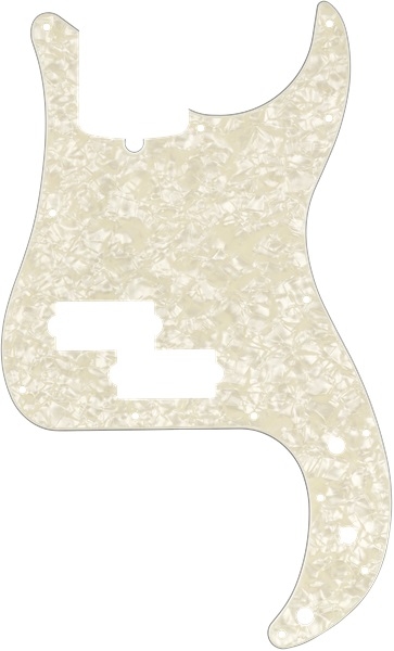 Levně Fender Pickguard, Precision Bass, 13-Hole Mount, Aged White Pearl, 4-P