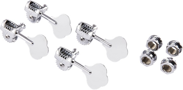 Levně Fender Deluxe Bass Tuners with Fluted-Shafts (4) Chrome
