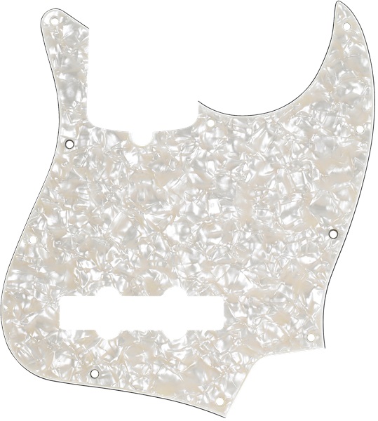 Levně Fender Pickguard, Jazz Bass, 10-Hole Mount, Aged White Pearl, 4-Ply