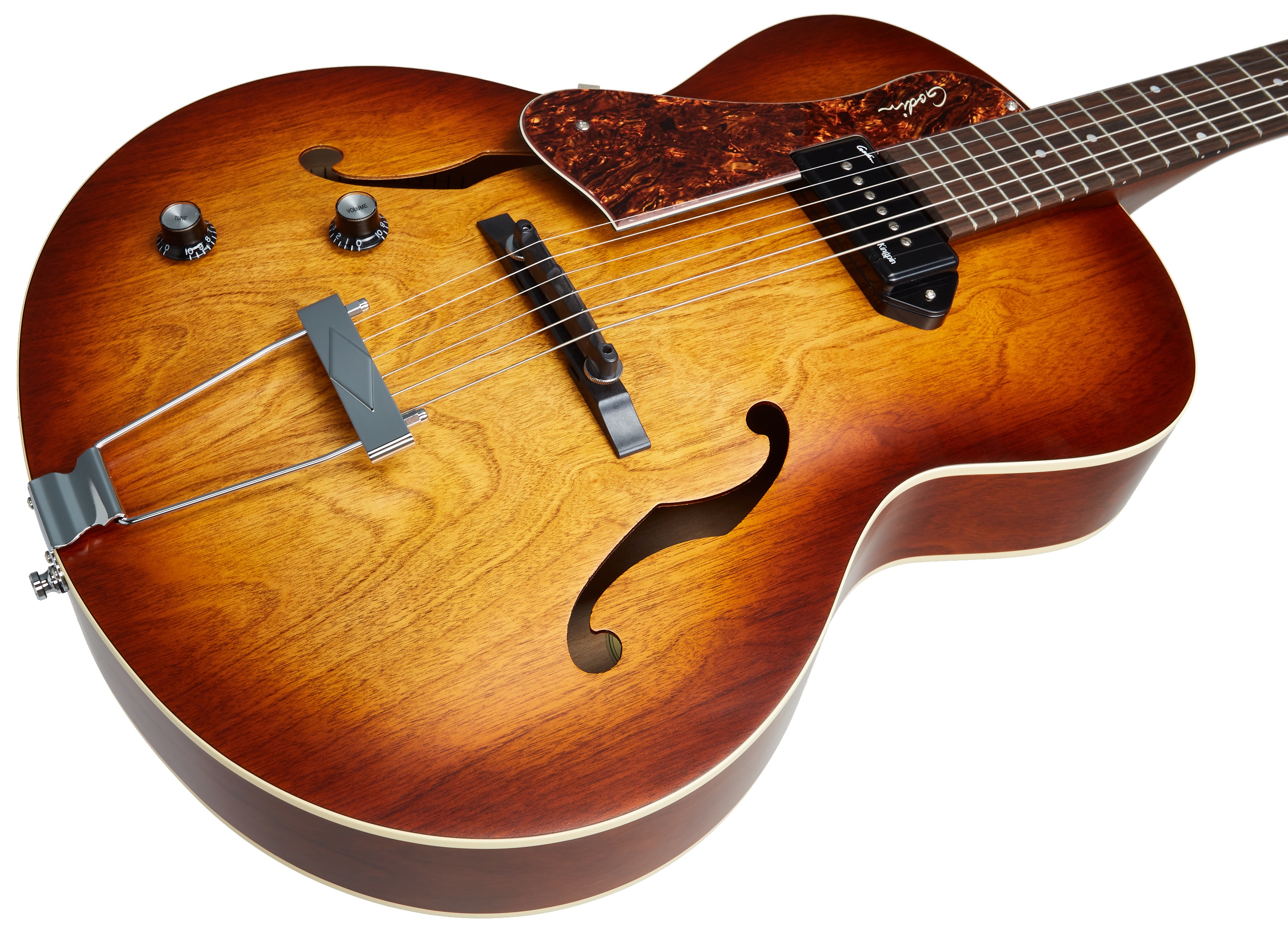 Godin 5th Avenue LH Cognac Burst Kingpin P90 (obrázek 3)