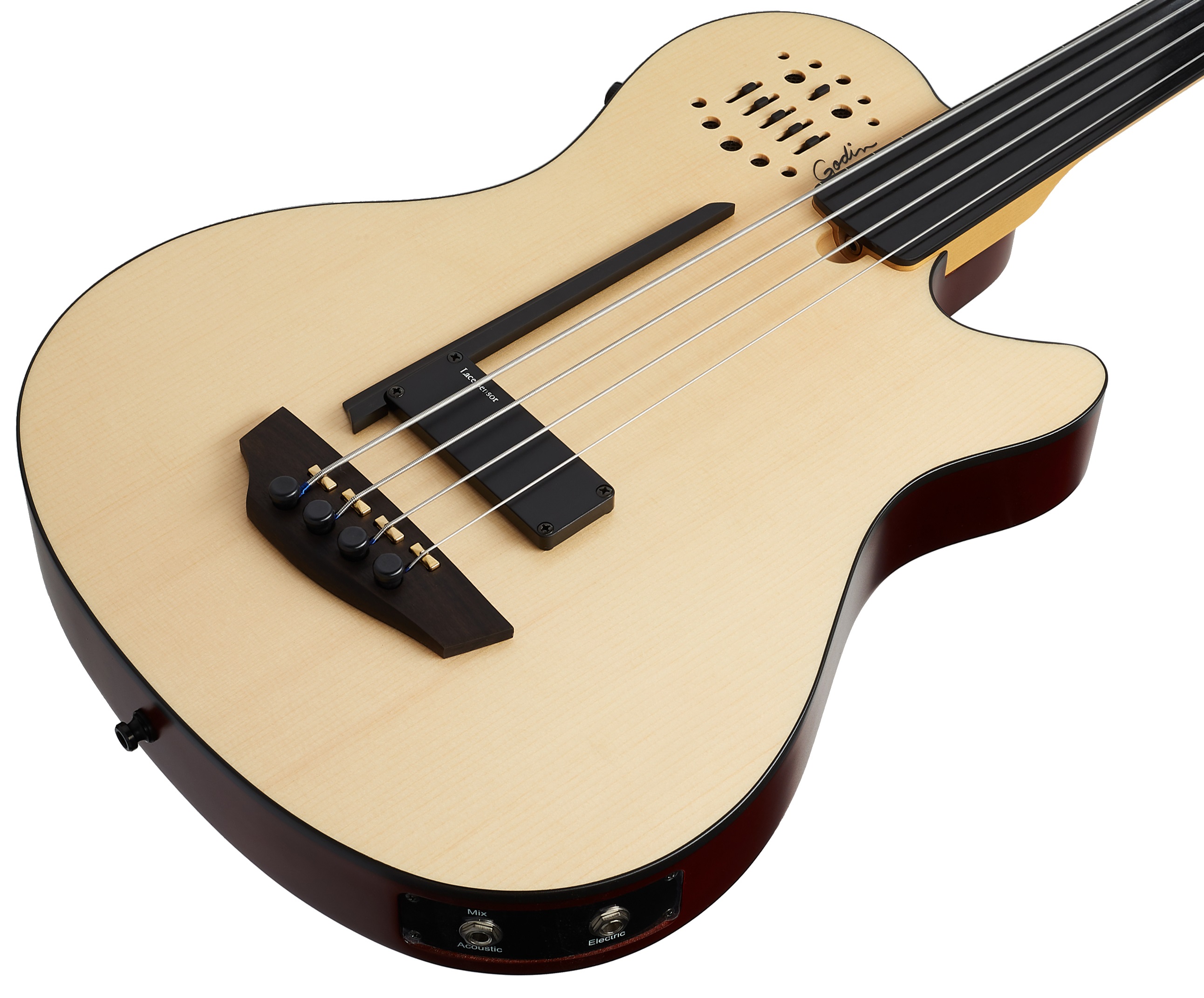 Godin A4 Ultra Natural Fretless A/E with Bag (obrázek 3)