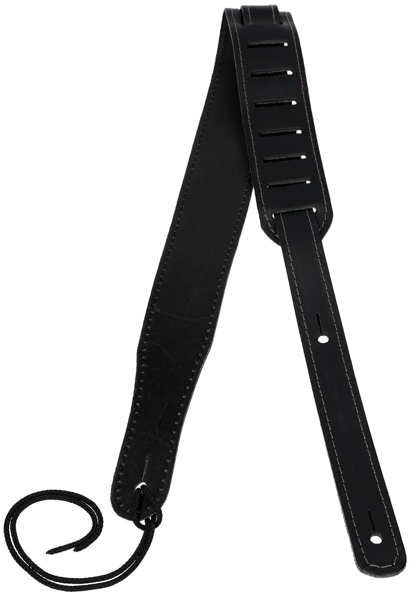Levně Flight S51 Black Leather Ukulele Strap