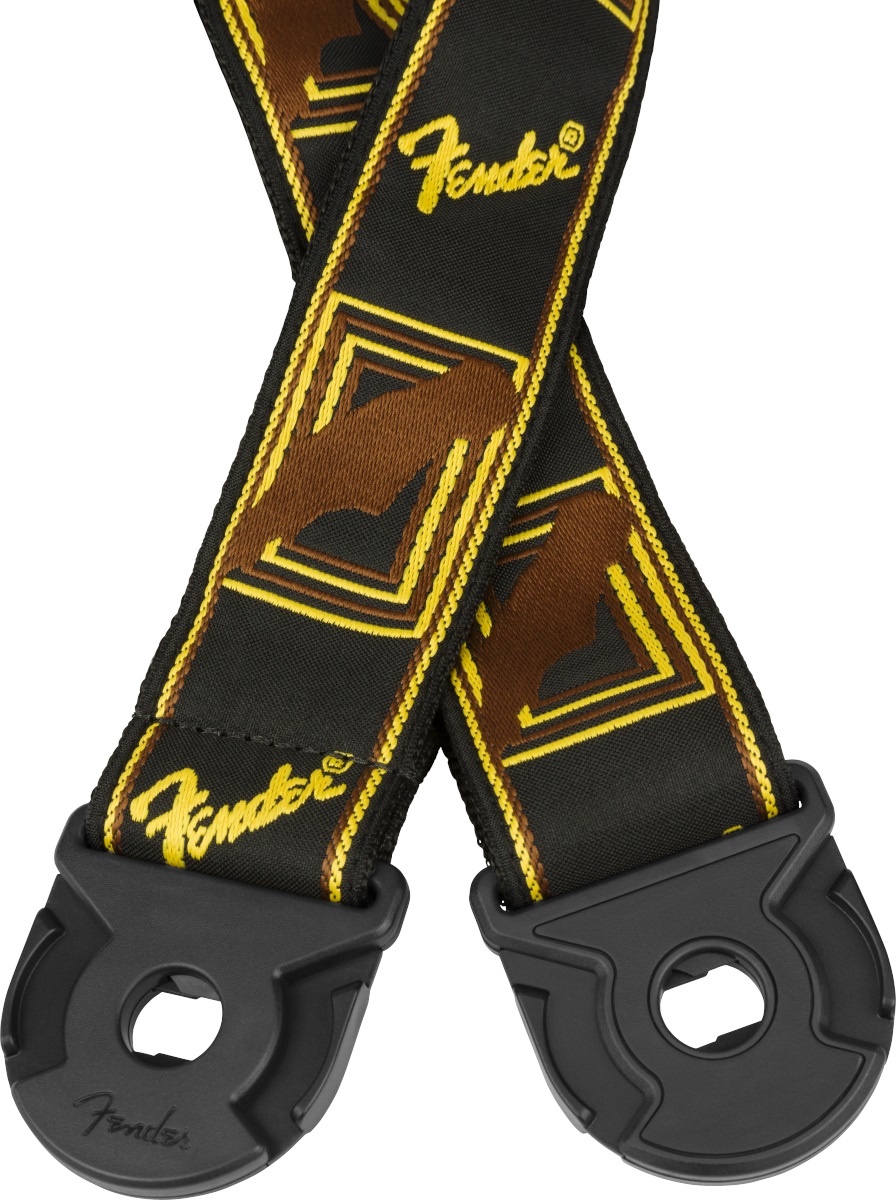 Fender Quick Grip Locking Strap Black/Yellow/Brown (obrázek 3)
