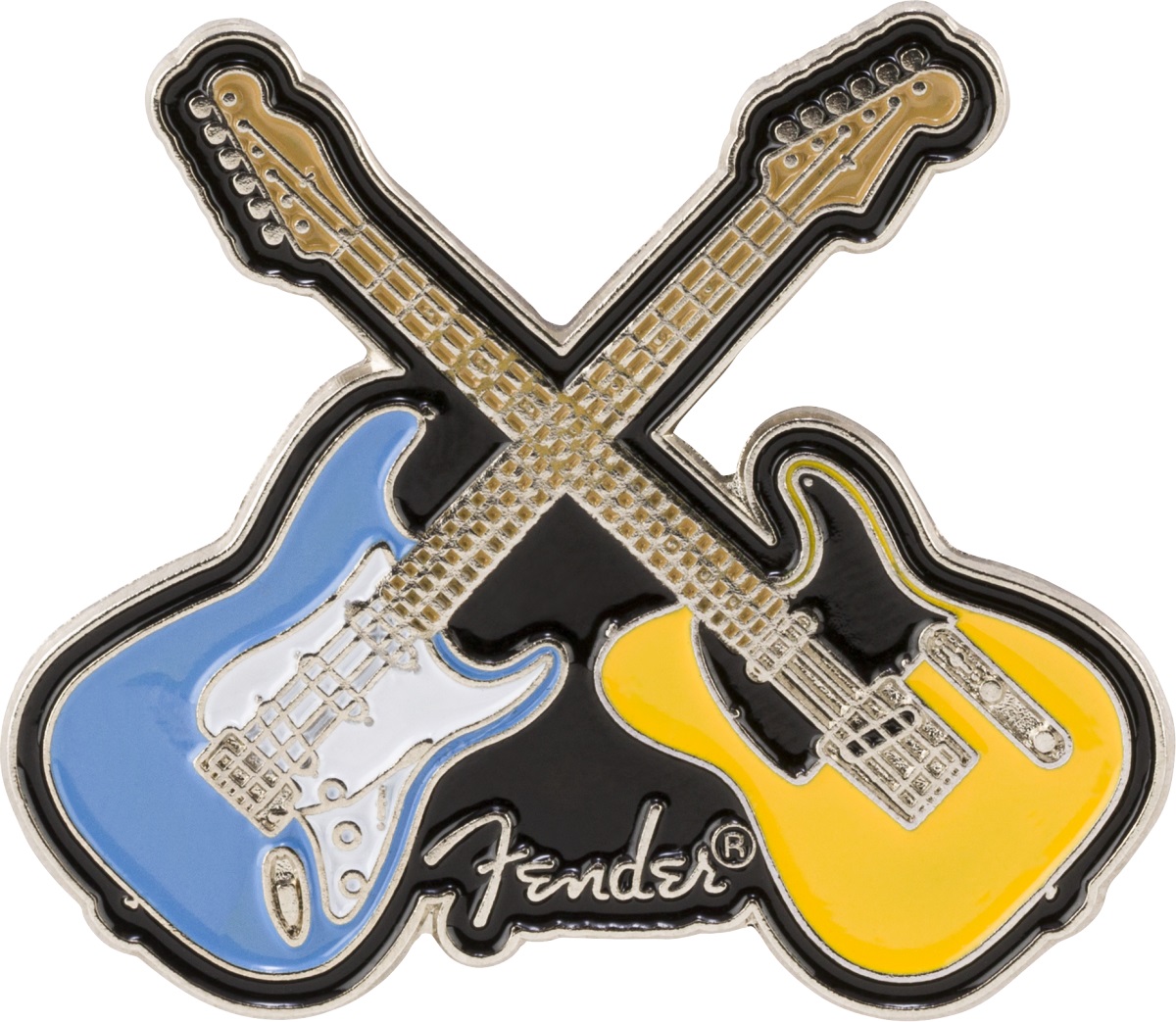 Levně Fender Crossed Guitars Enamel Pin