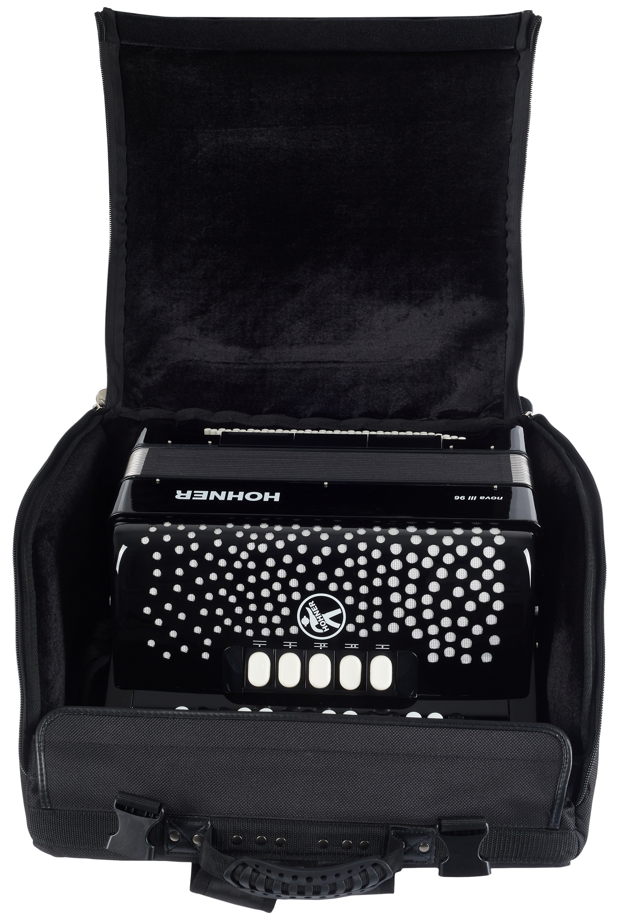 Hohner Nova III 96 black, B-stepped (použité) (obrázek 5)