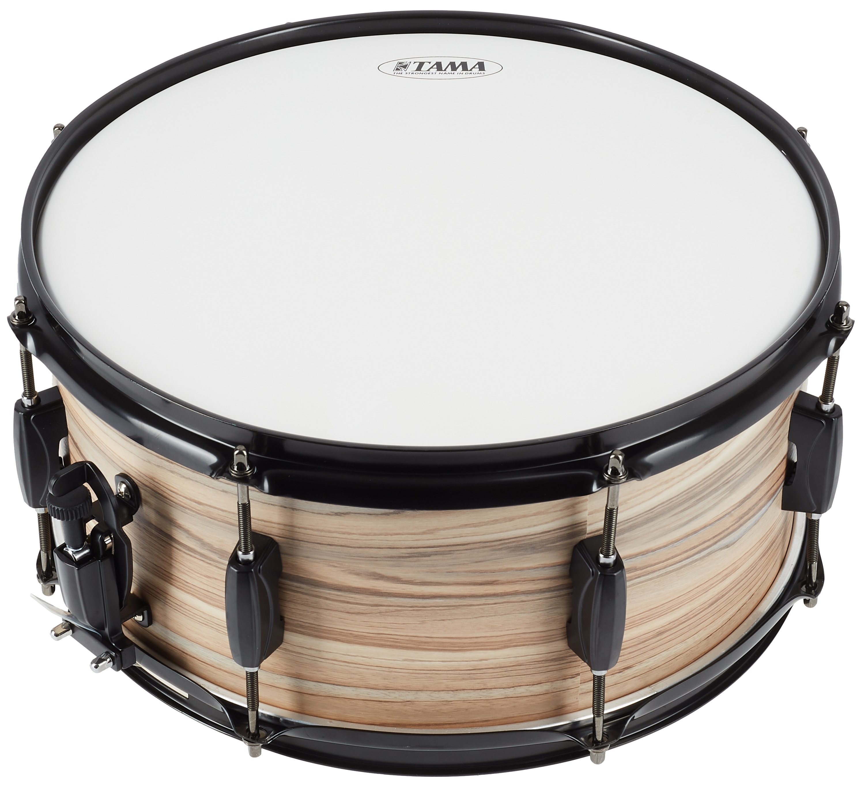 Tama 14" x 6,5" Woodworks Natural Zebrawood Wrap Snare Drum (obrázek 3)