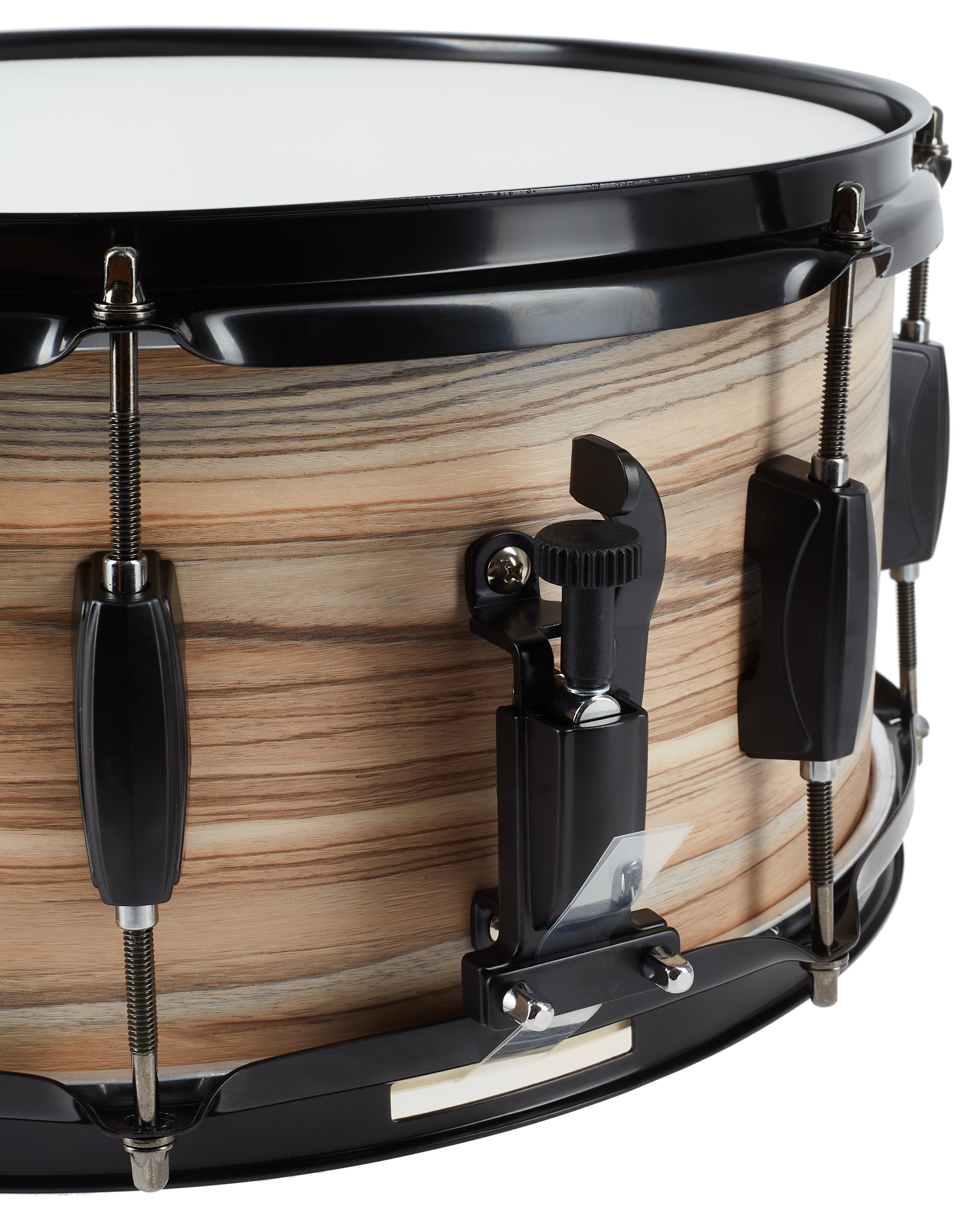 Tama 14" x 6,5" Woodworks Natural Zebrawood Wrap Snare Drum (obrázek 6)