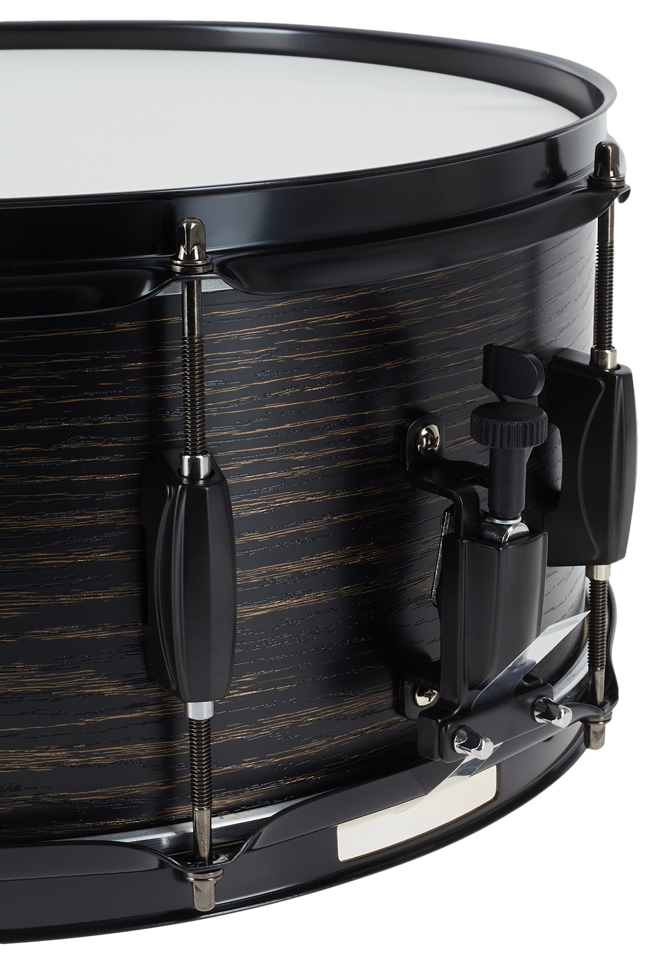 Tama 14" x 6,5" Woodworks Black Oak Wrap Snare Drum (obrázek 6)