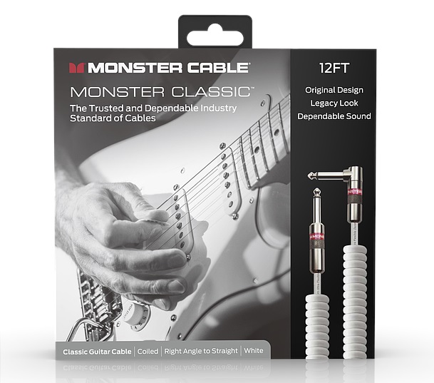 Monster Classic 12' Coil Cable White (obrázek 3)