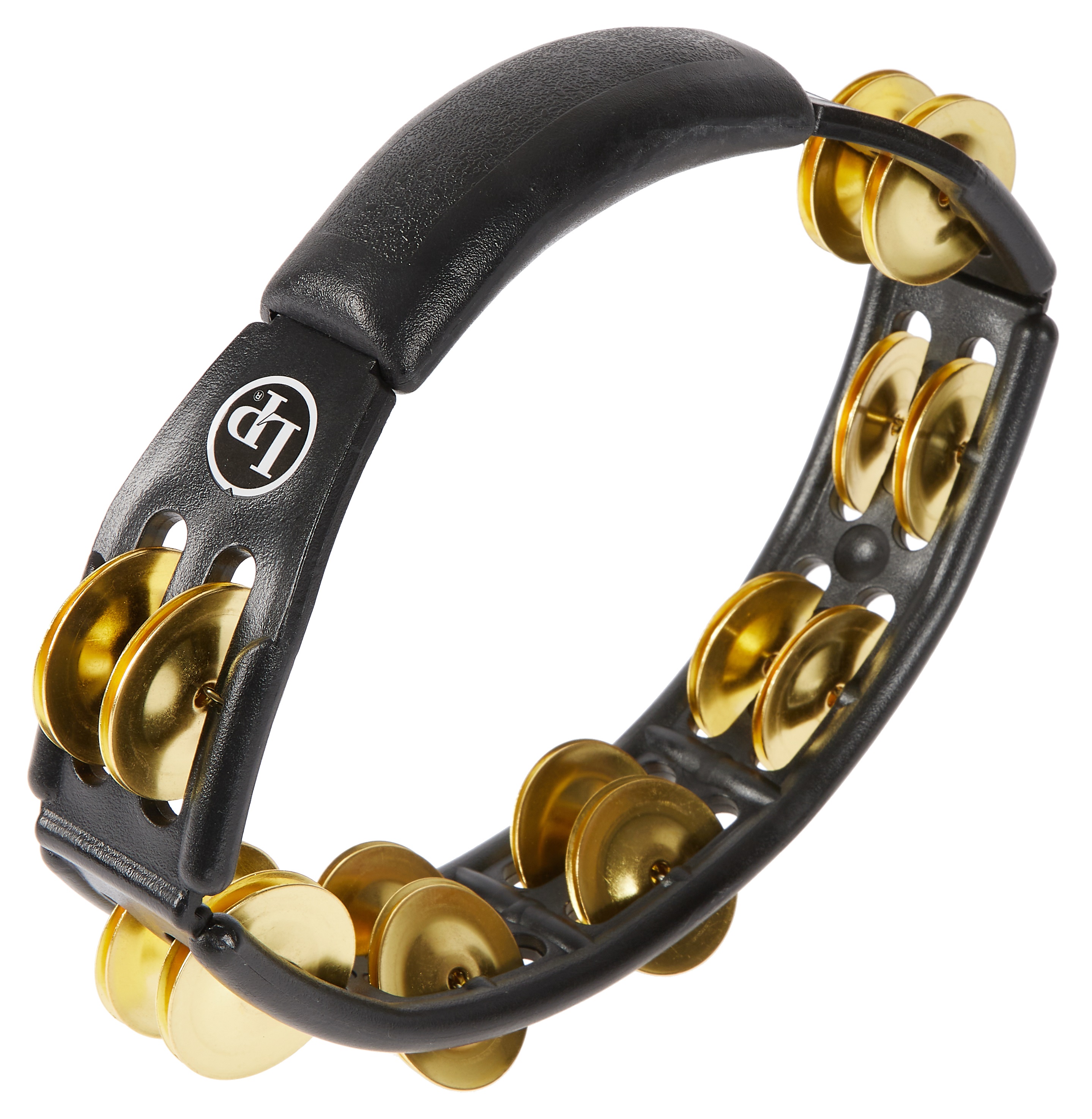 Latin Percussion Cyclops Tambourine Brass Jingles Black Hand Held (obrázek 3)