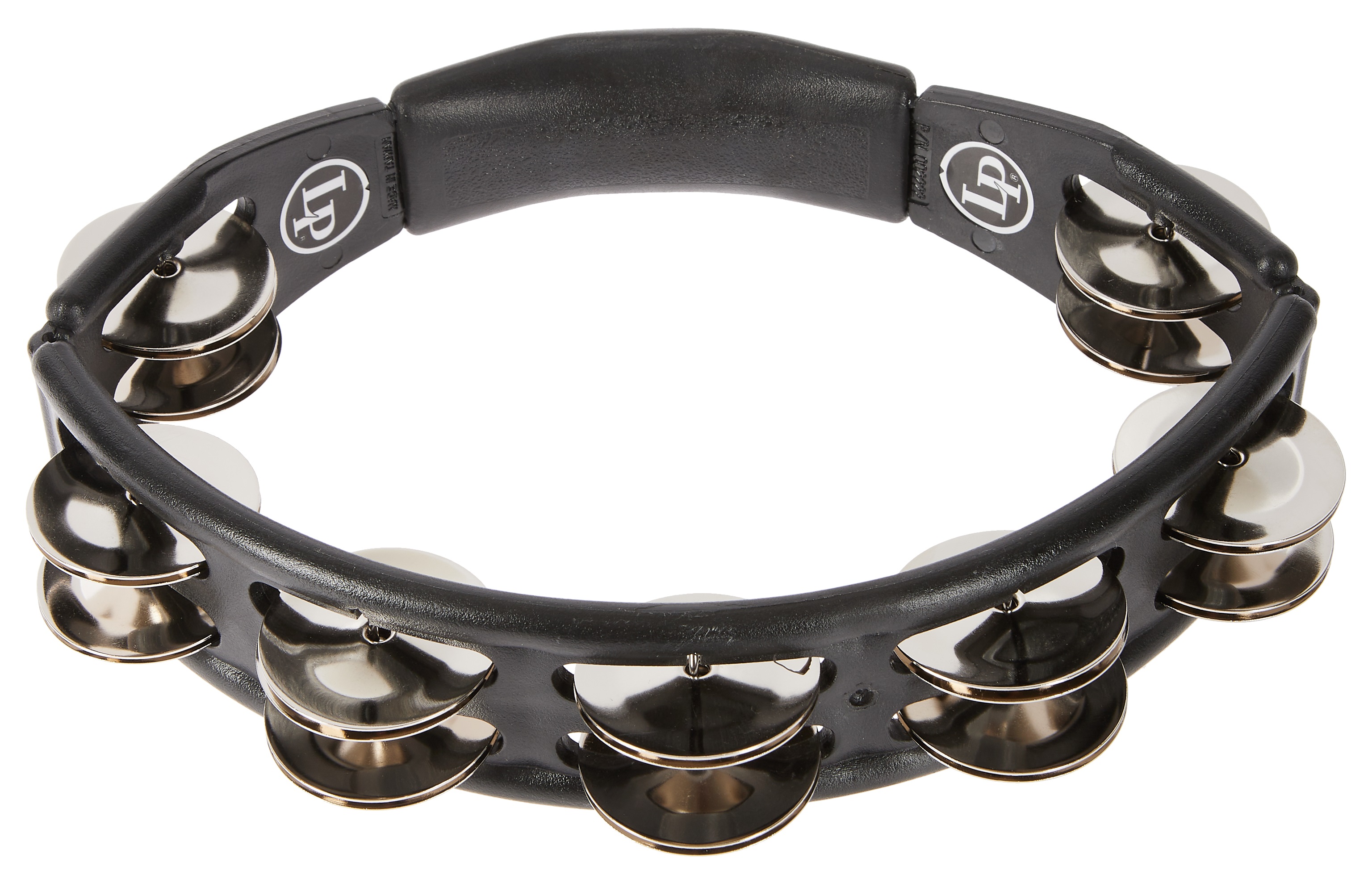 Levně Latin Percussion Cyclops Tambourine Steel Jingles Black Hand Held