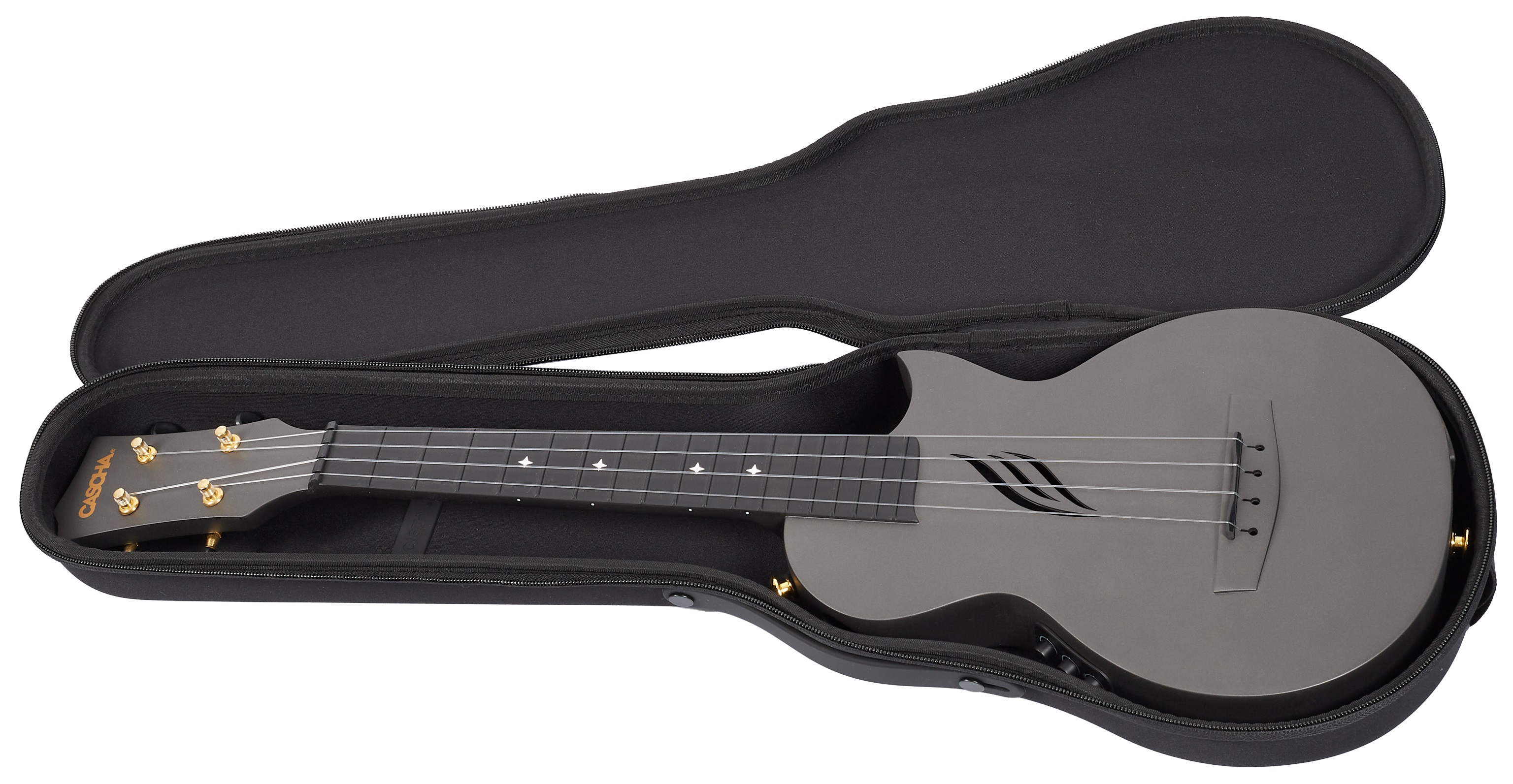 Cascha Ukulele Carbon Fibre Black Set EQ (obrázek 7)