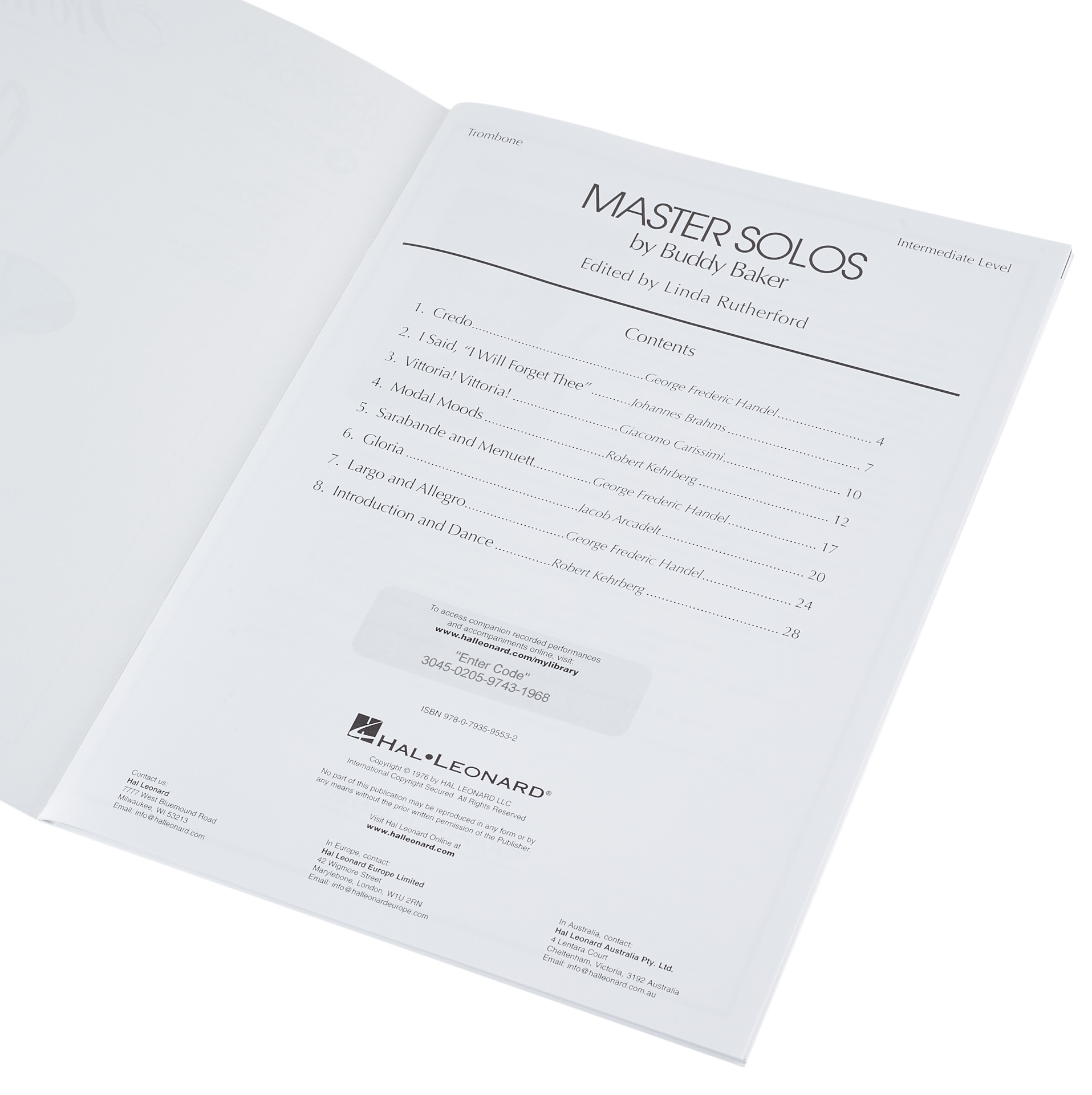 MS Master Solos Intermediate Level - Trombone (obrázek 3)