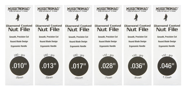 Music Nomad Electric Guitar Diamond Coated Nut File Set Light Strings (obrázek 3)