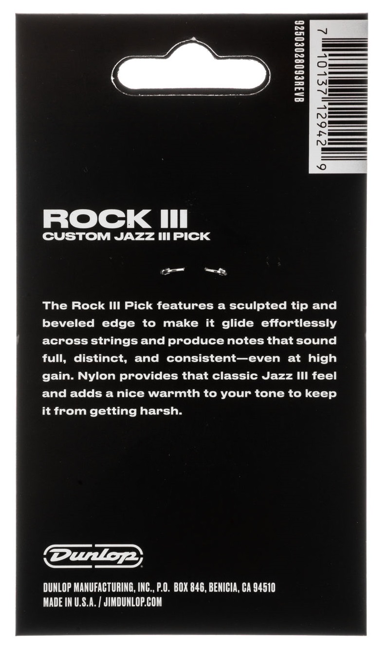 Dunlop Rock III custom Jazz III Picks 1.38 (obrázek 5)
