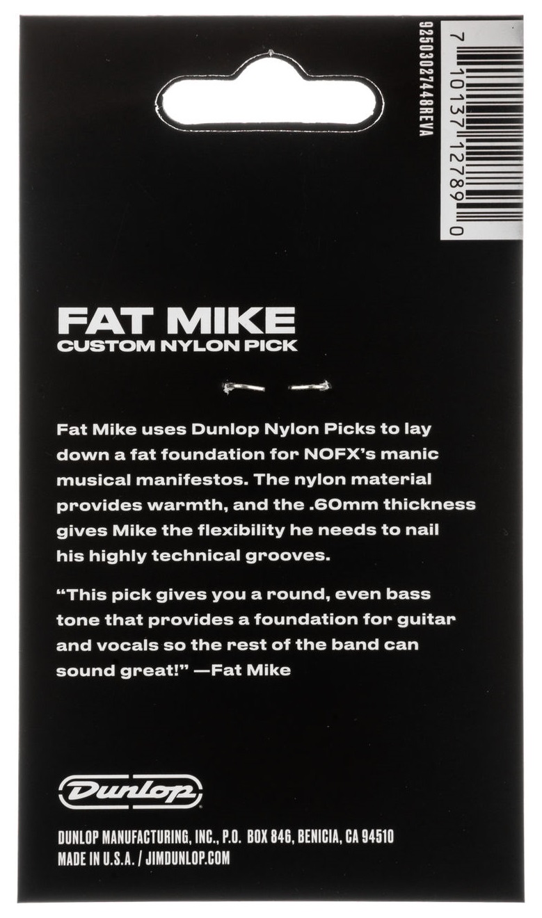 Dunlop Fat Mike Custom Nylon Picks 0.6 (obrázek 5)