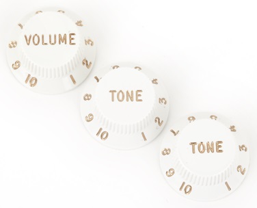 Levně Fender Stratocaster Knobs, White