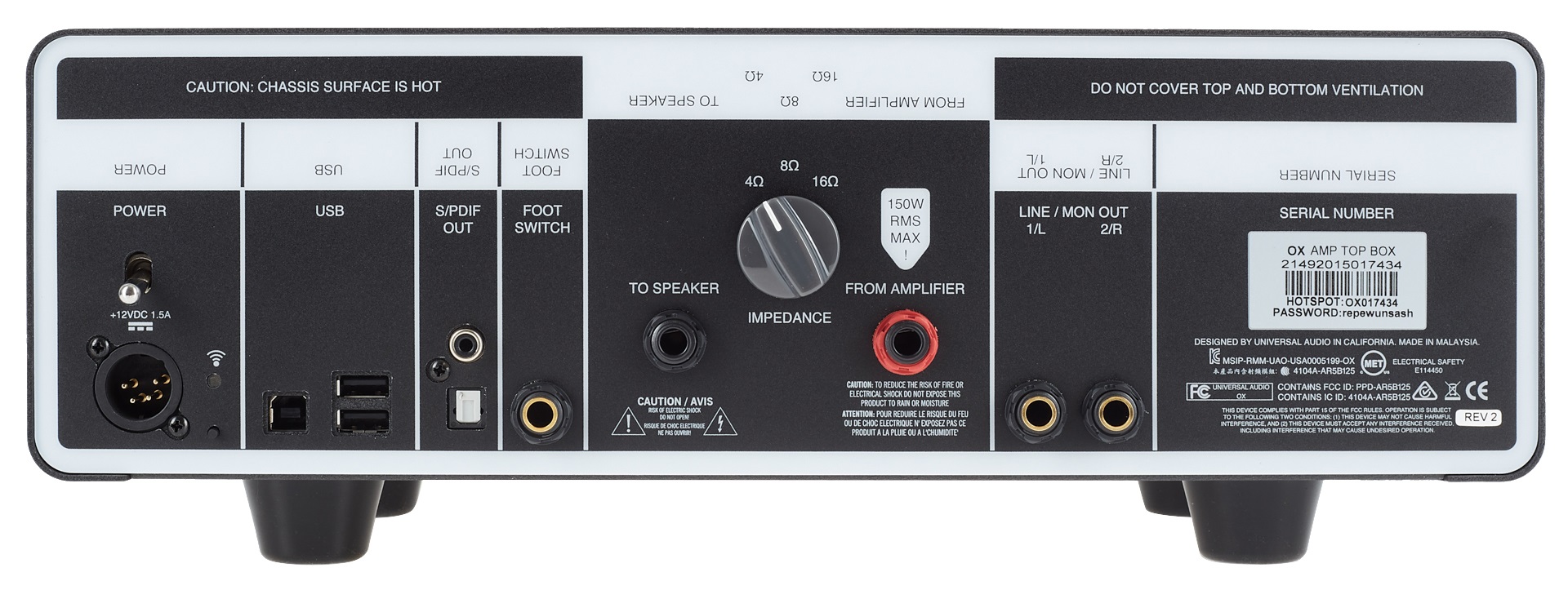 Universal Audio OX Amp Top Box (obrázek 4)