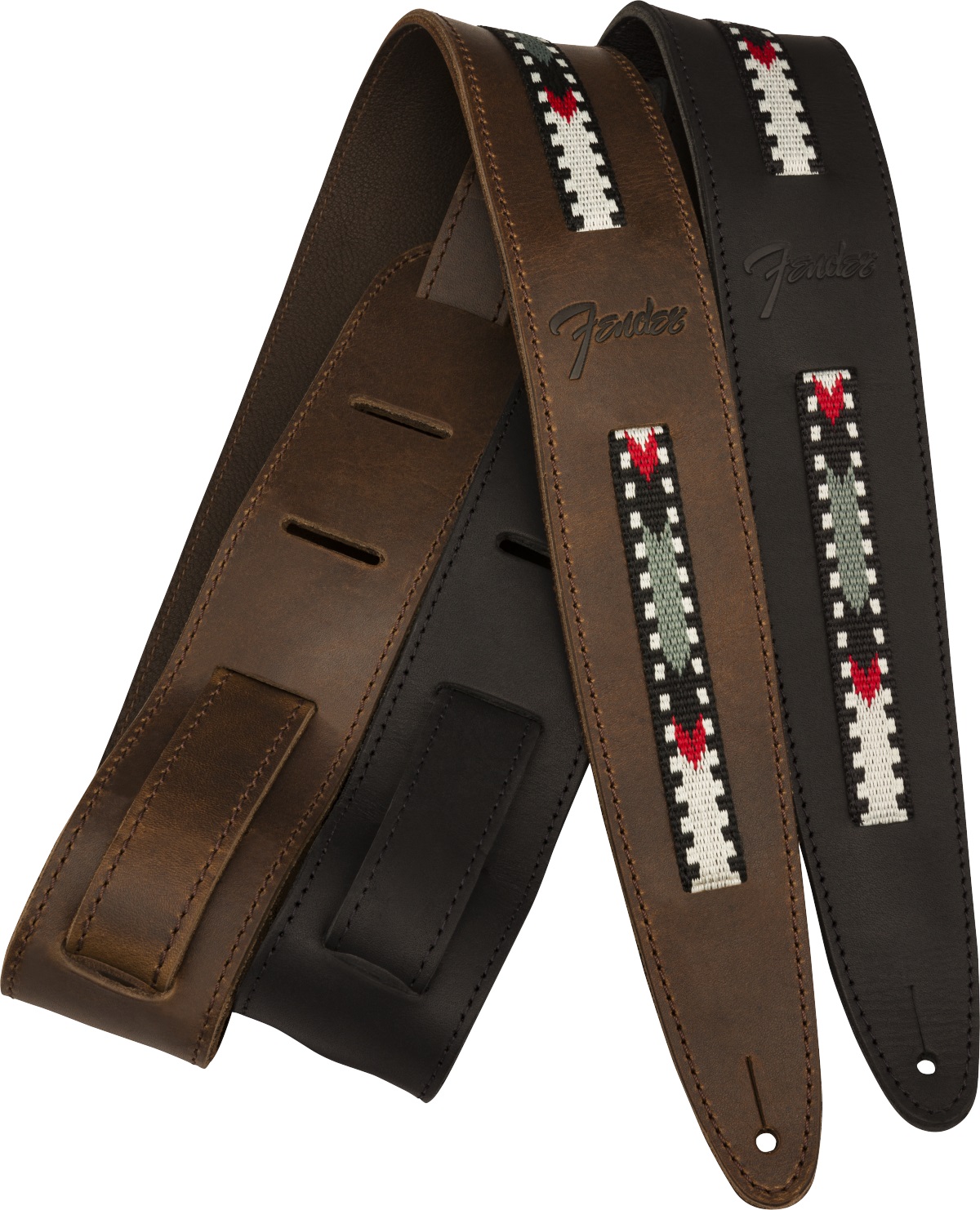 Fender Paramount Acoustic Leather Strap Brown (obrázek 4)