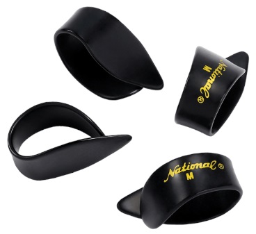 D'Addario National Celluloid Thumb Picks, Medium Black - 4 pack (obrázek 3)